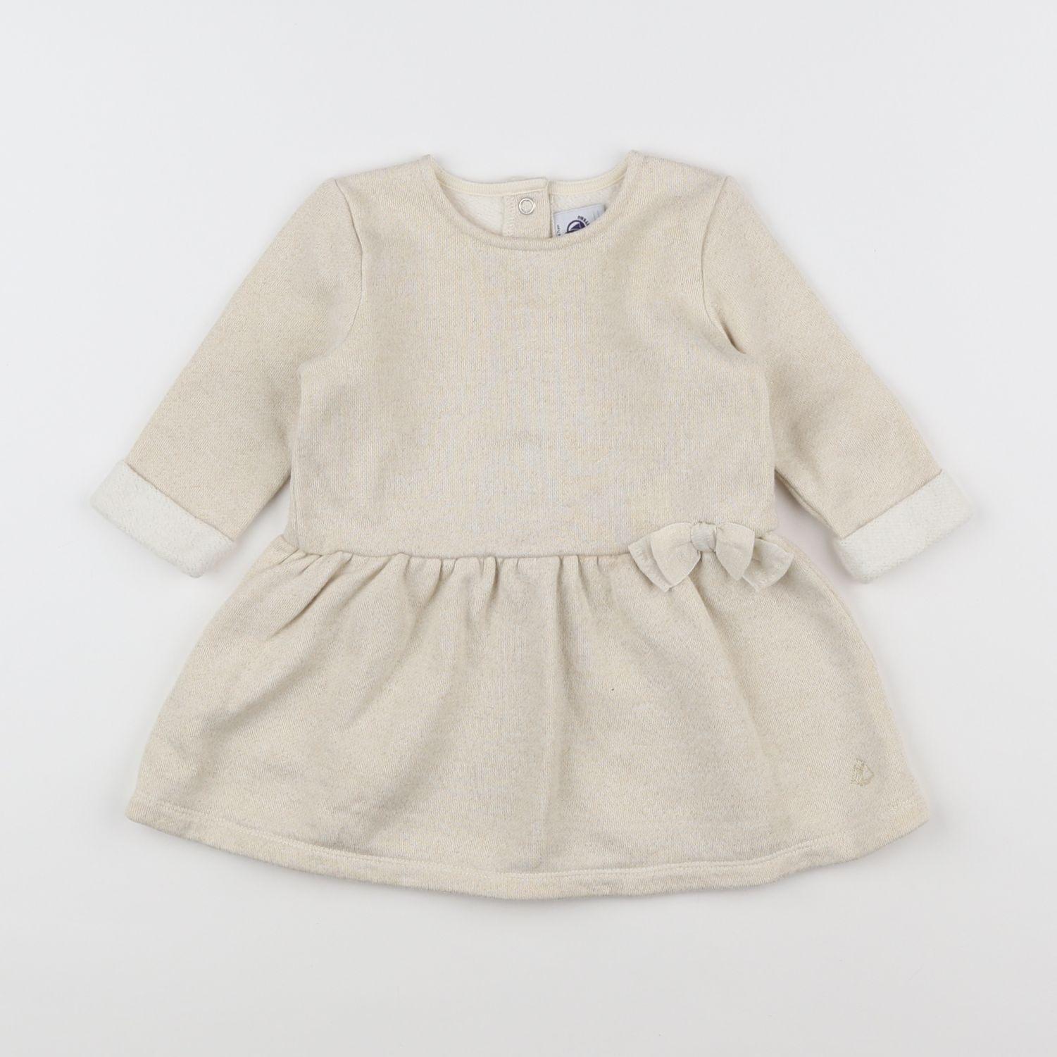 Petit Bateau - robe beige, or - 6 mois