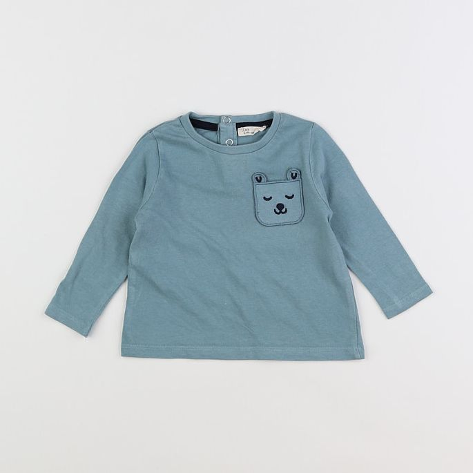 Little Cigogne - tee-shirt bleu - 6 mois