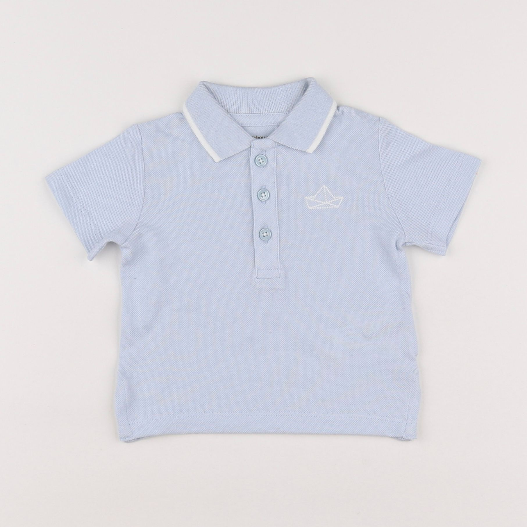 Boutchou - polo bleu - 6 mois