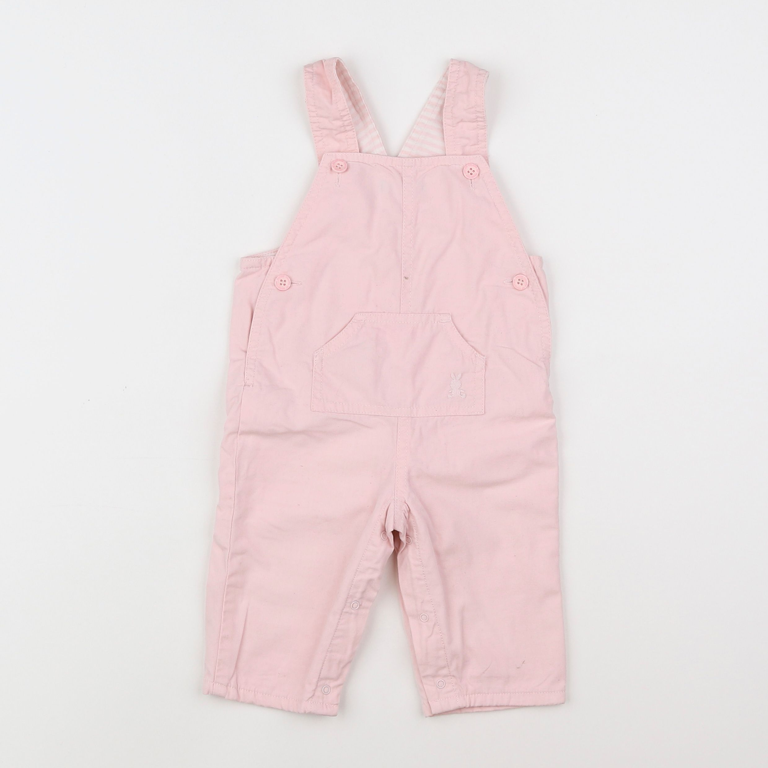 Benetton - salopette doublé rose - 3/6 mois