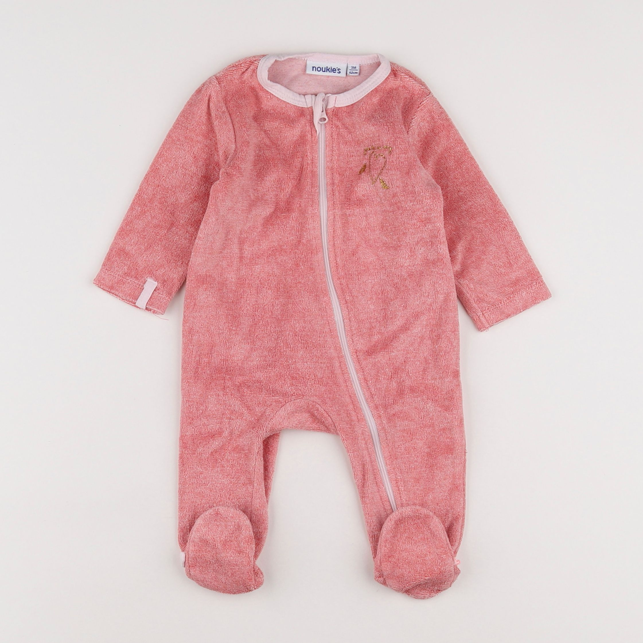 Noukie's - pyjama velours rose - 3 mois