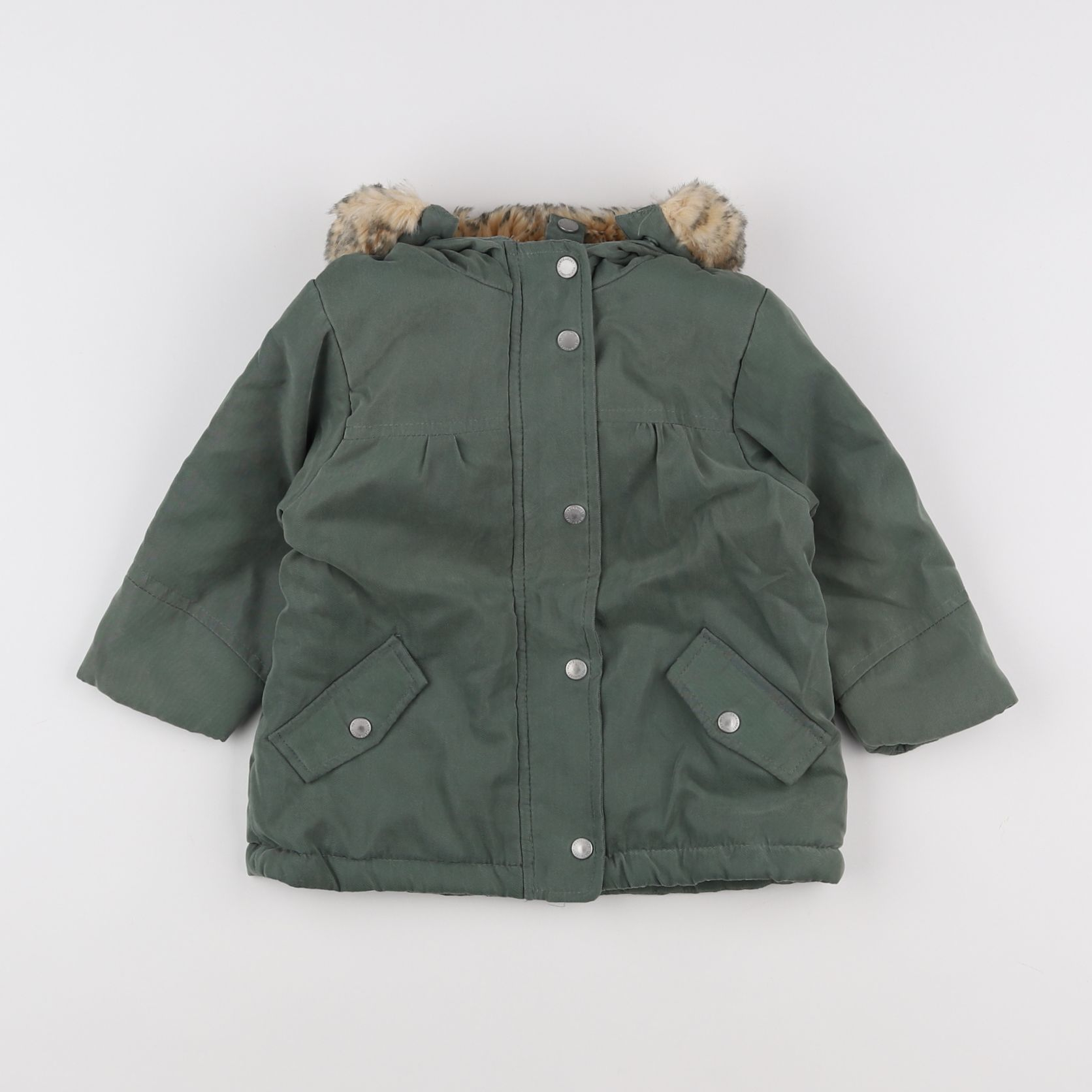 Vertbaudet - parka vert - 18 mois