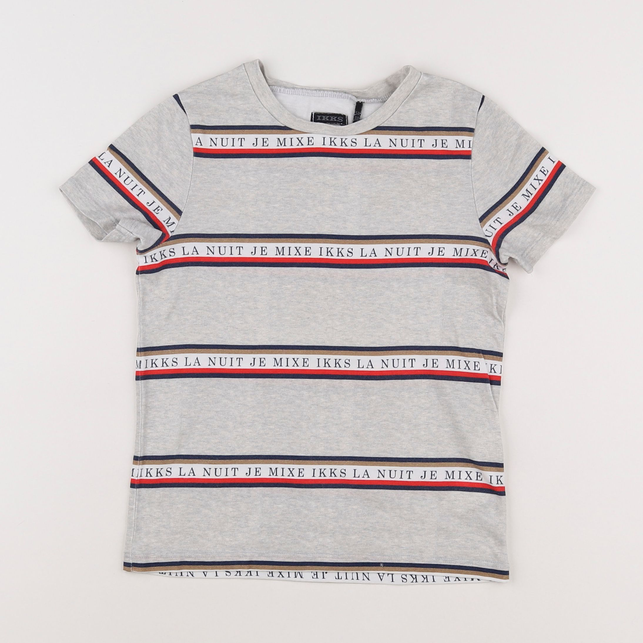 IKKS - tee-shirt bleu, gris, rouge - 5 ans