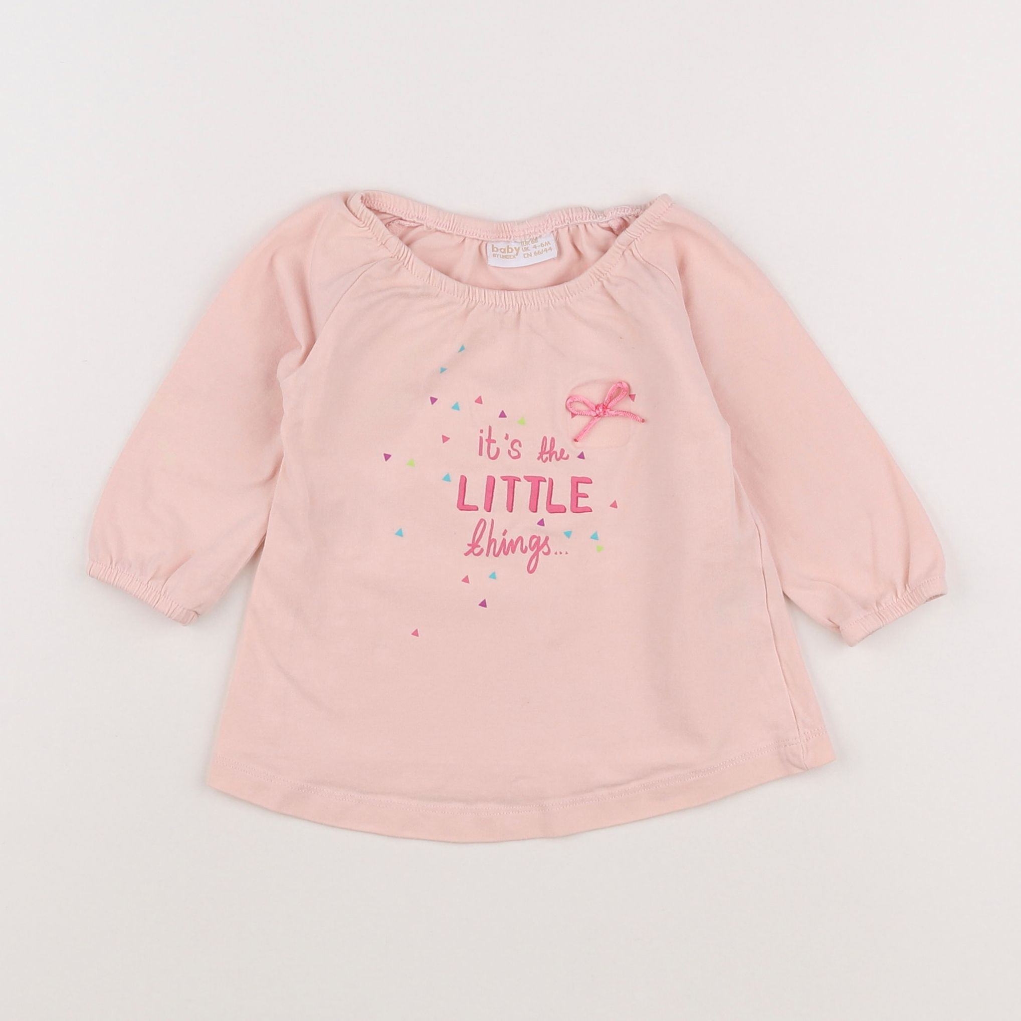 Lindex - tee-shirt rose - 3/6 mois