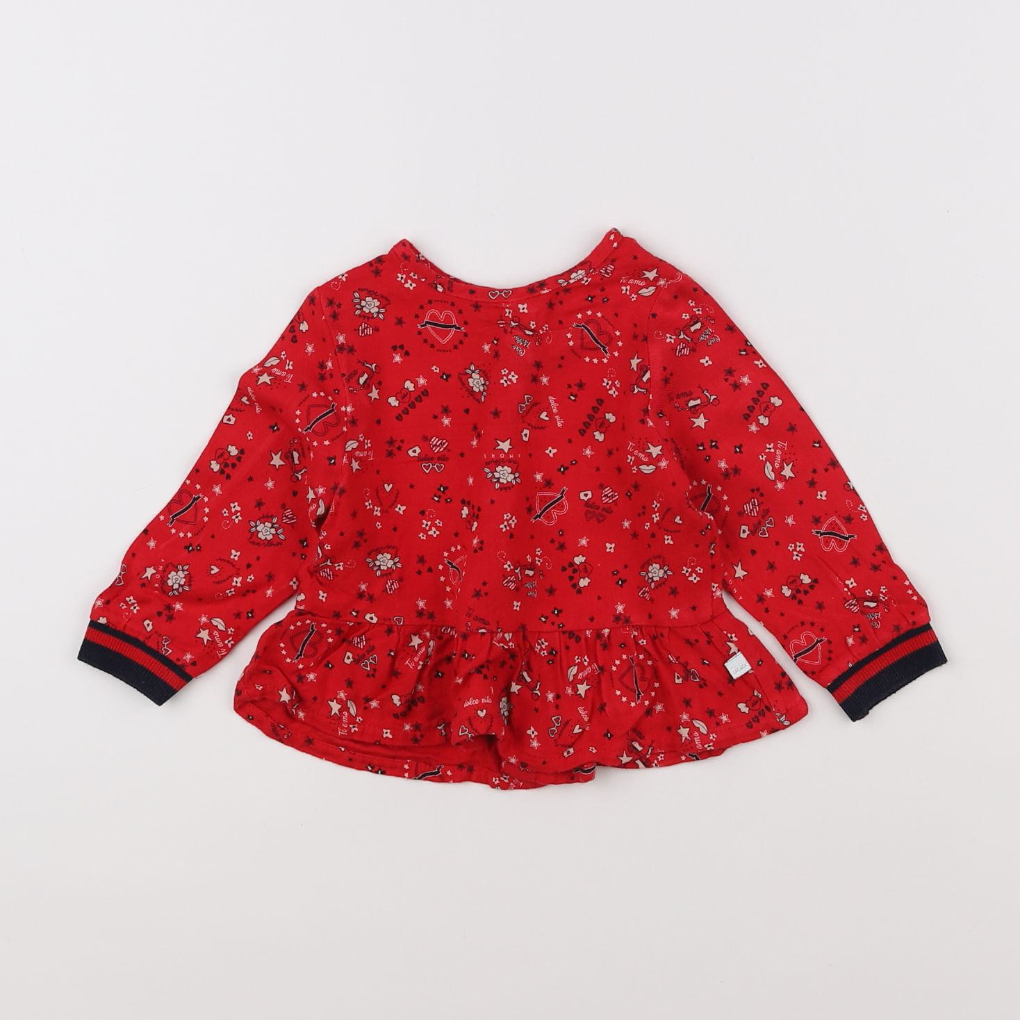 IKKS - blouse rouge - 12 mois