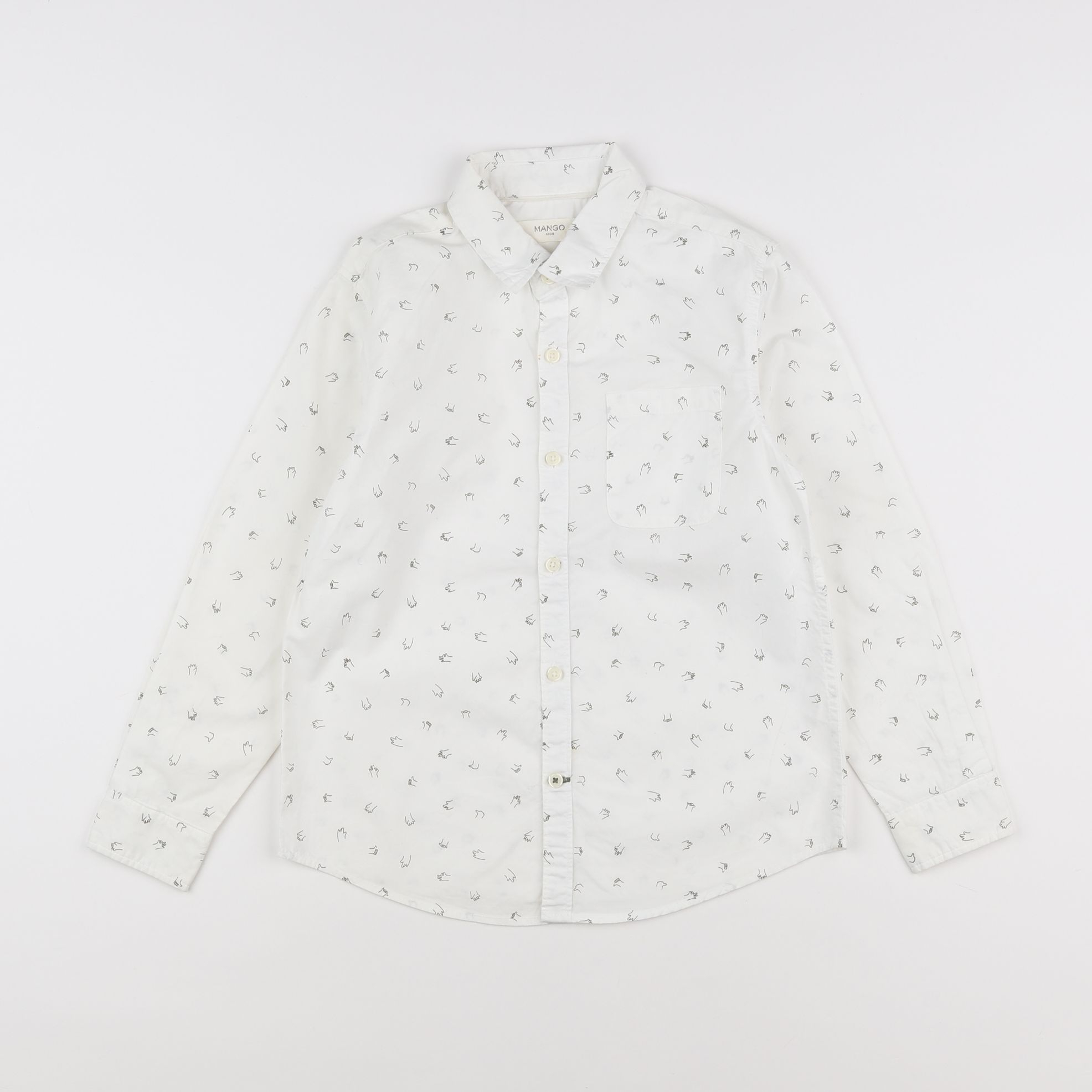 Mango - chemise blanc - 6/7 ans