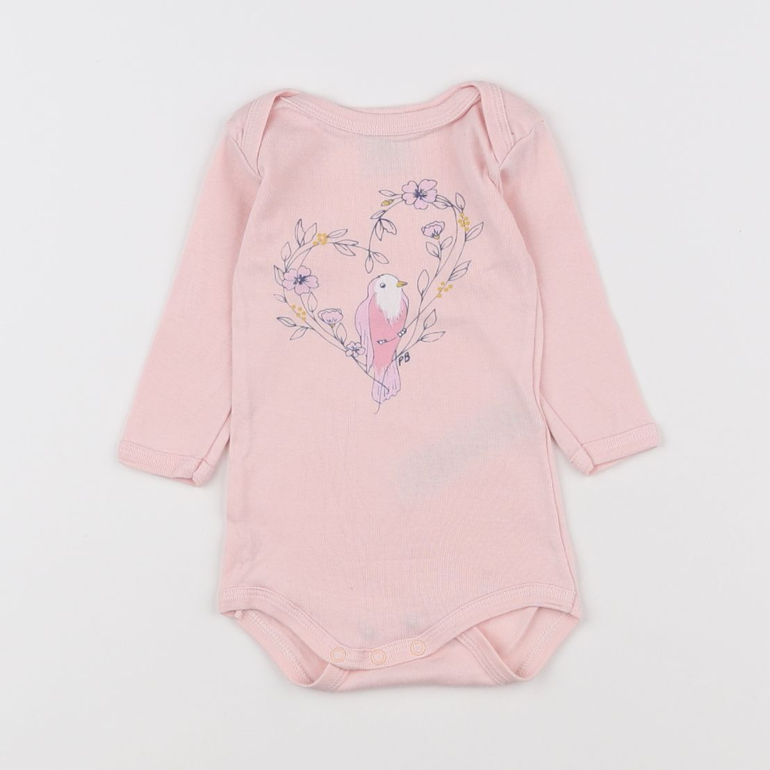 Petit Bateau - body rose - 3 mois