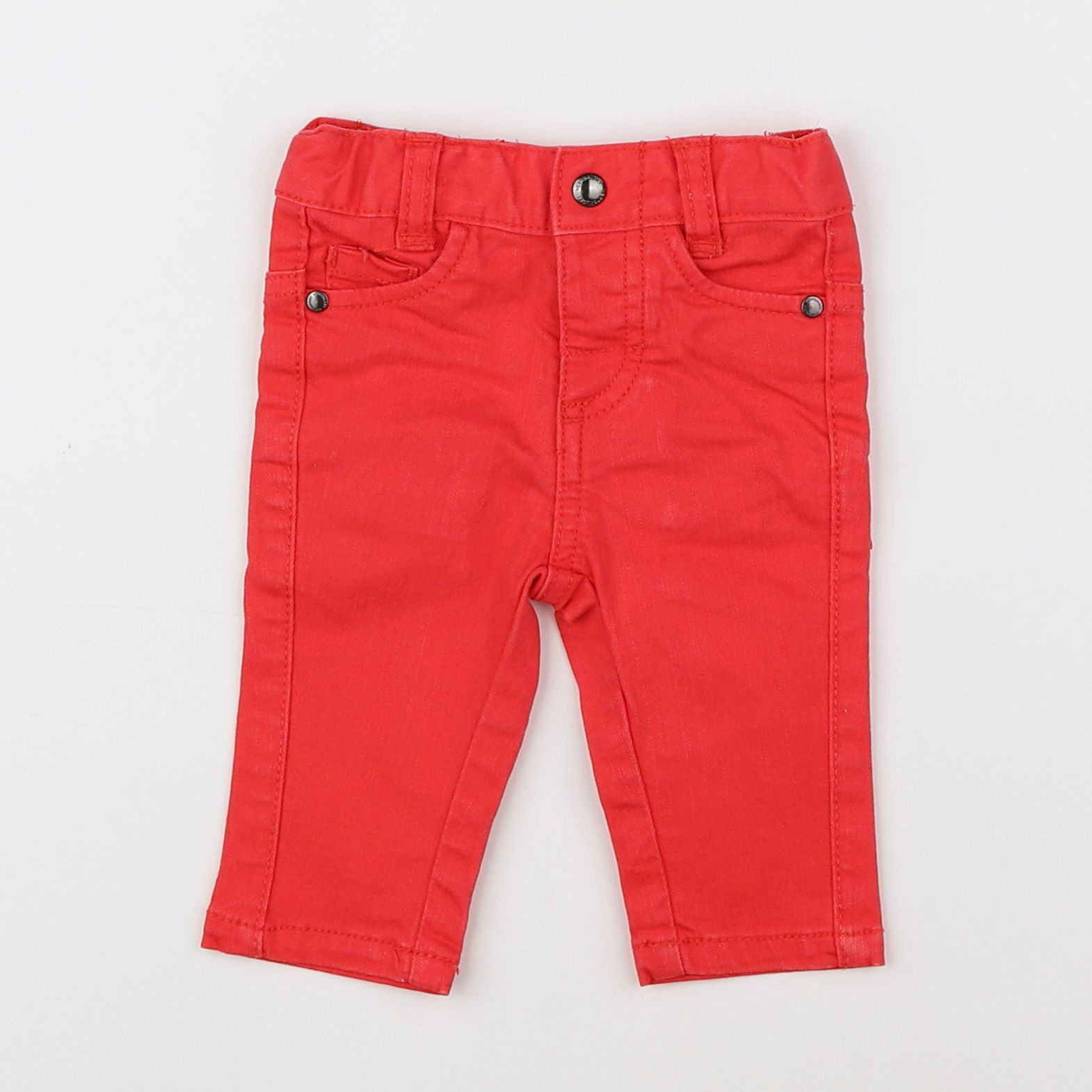 Vertbaudet - pantalon rouge - 3 mois