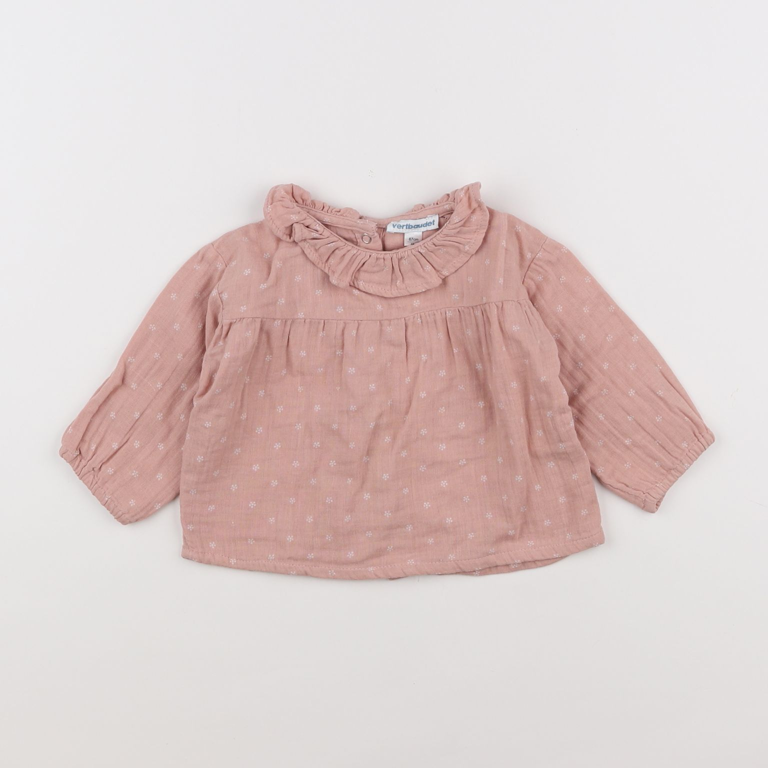 Vertbaudet - blouse rose - 6 mois