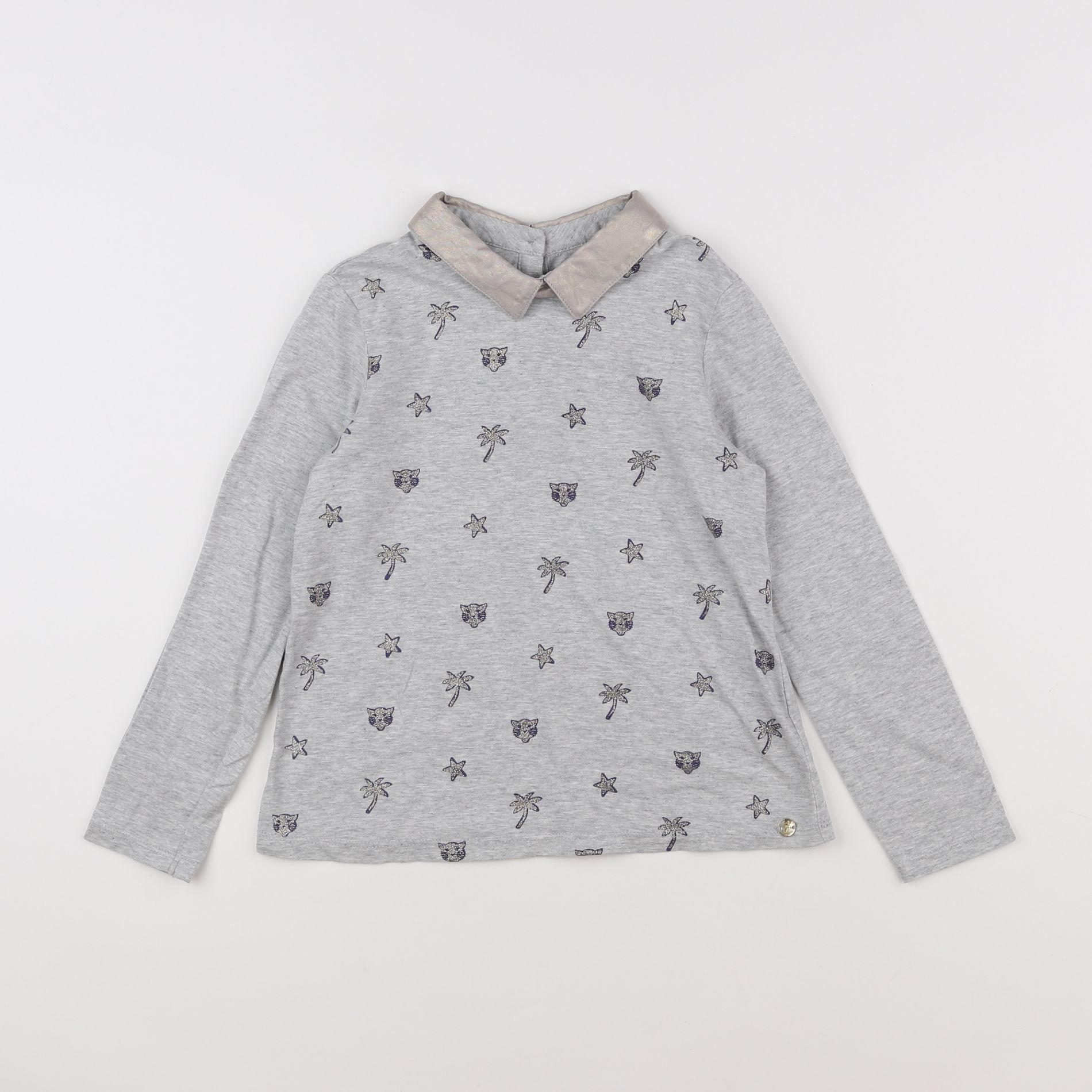 IKKS - tee-shirt gris, or - 6 ans