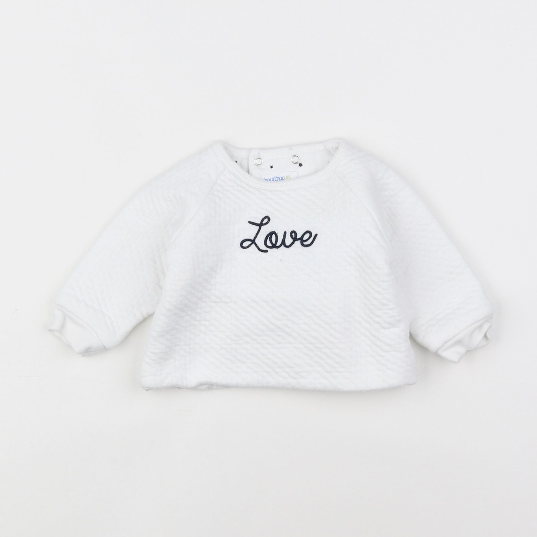 Boutchou - pull blanc - 3 mois