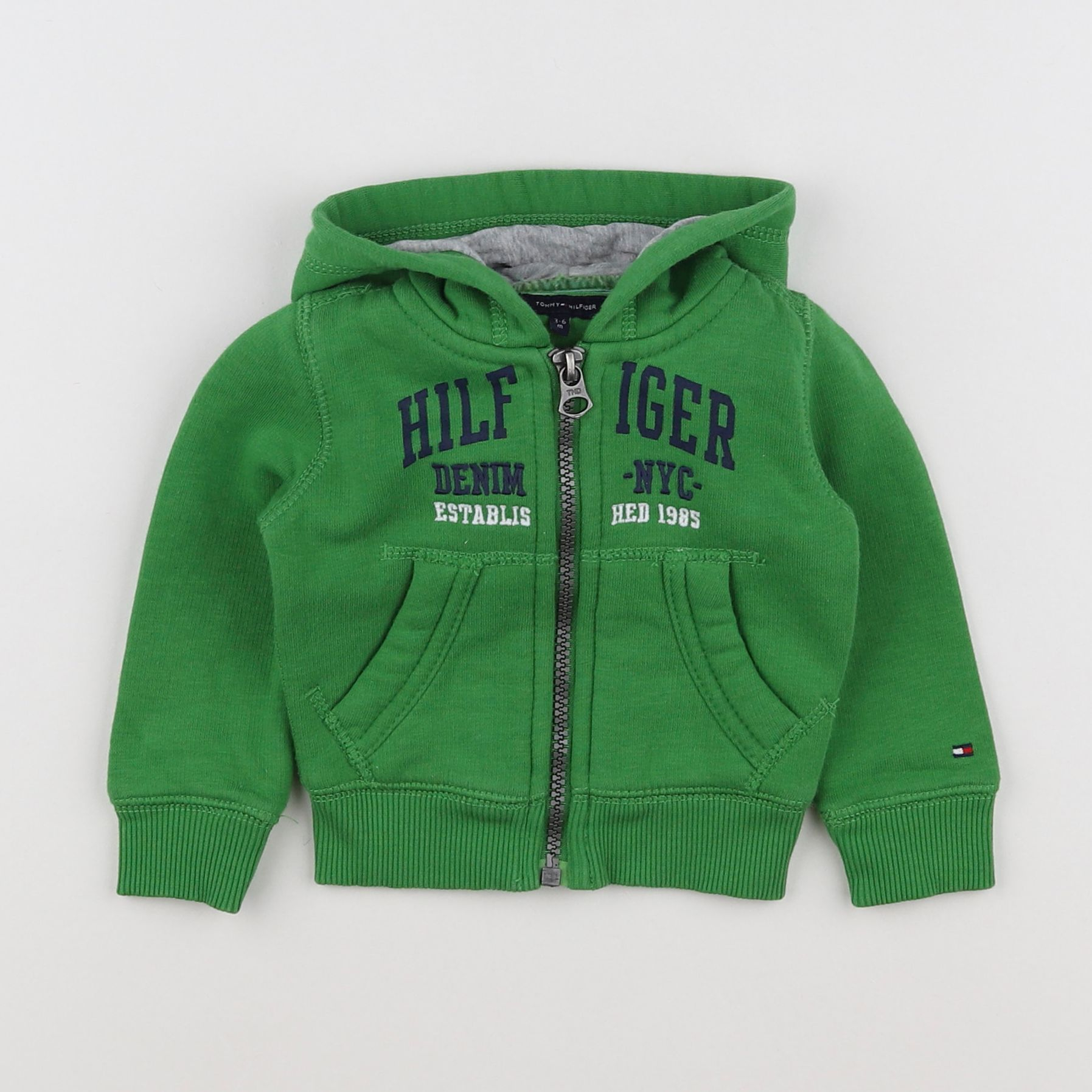 Tommy Hilfiger - sweat vert - 3/6 mois