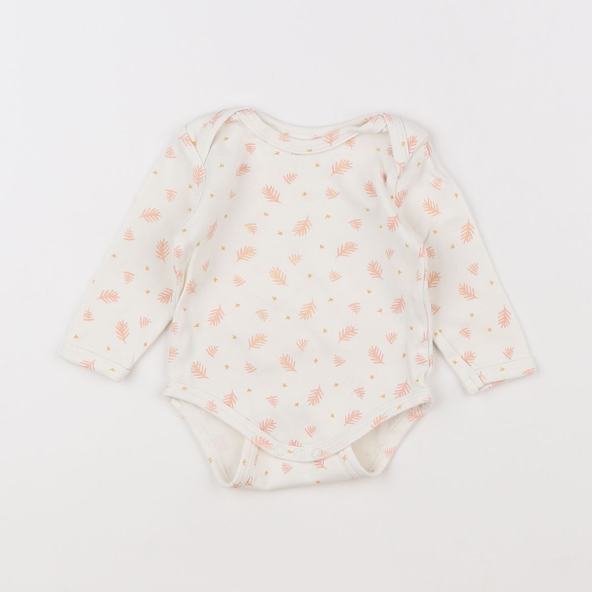 Vertbaudet - body rose, blanc - 3 mois