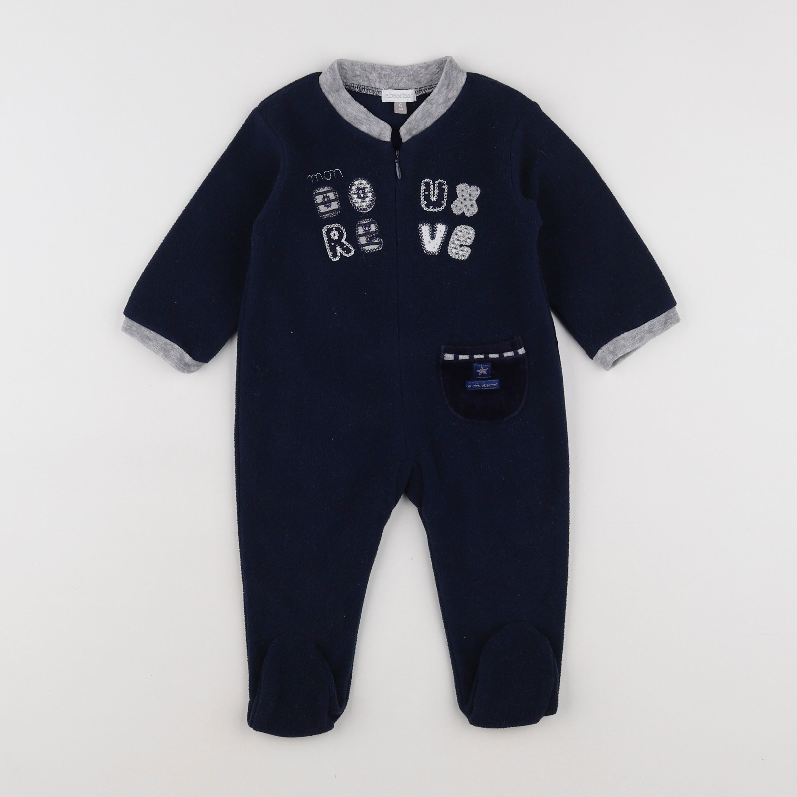 Absorba - sur-pyjama bleu - 6 mois