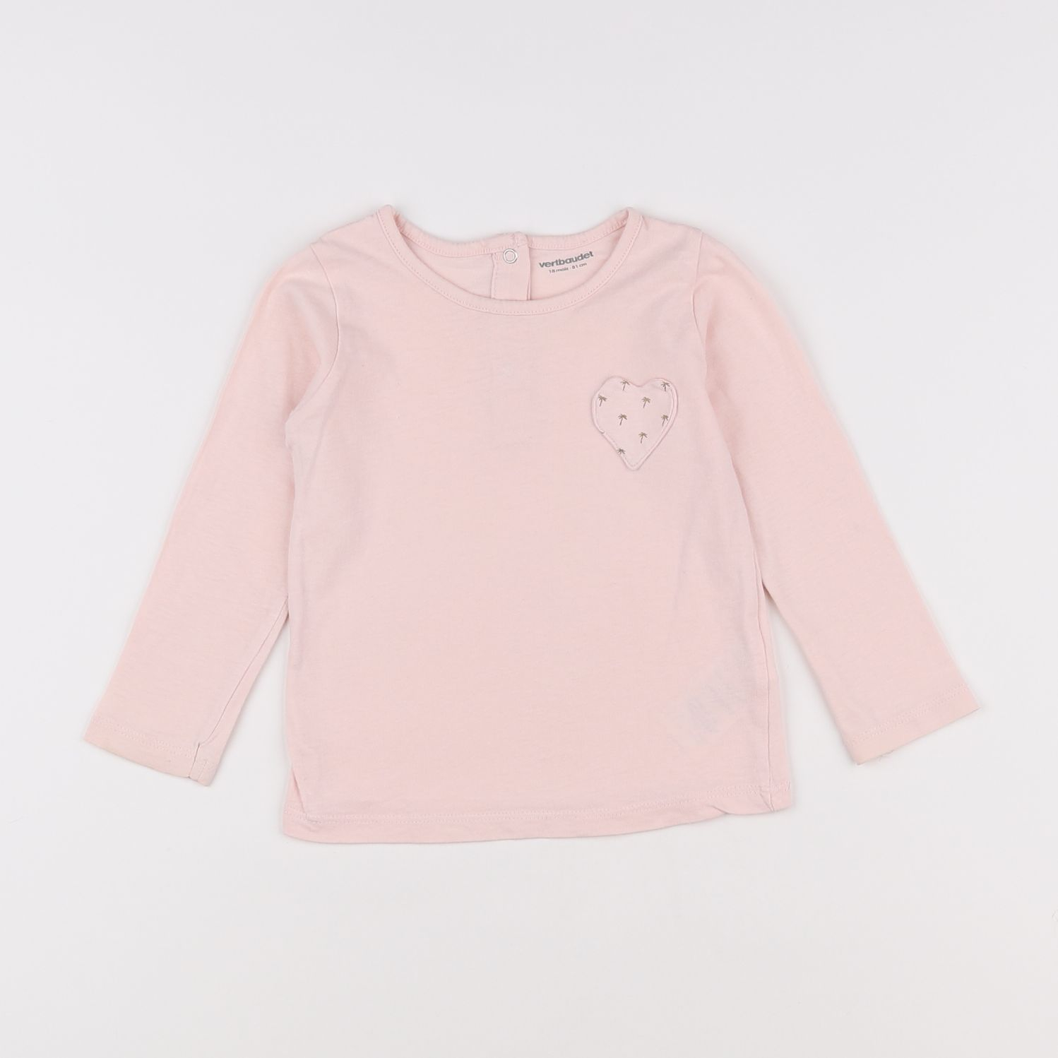 Vertbaudet - tee-shirt rose - 18 mois