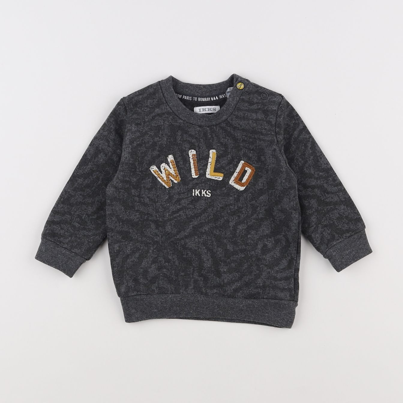 IKKS - sweat gris - 6 mois