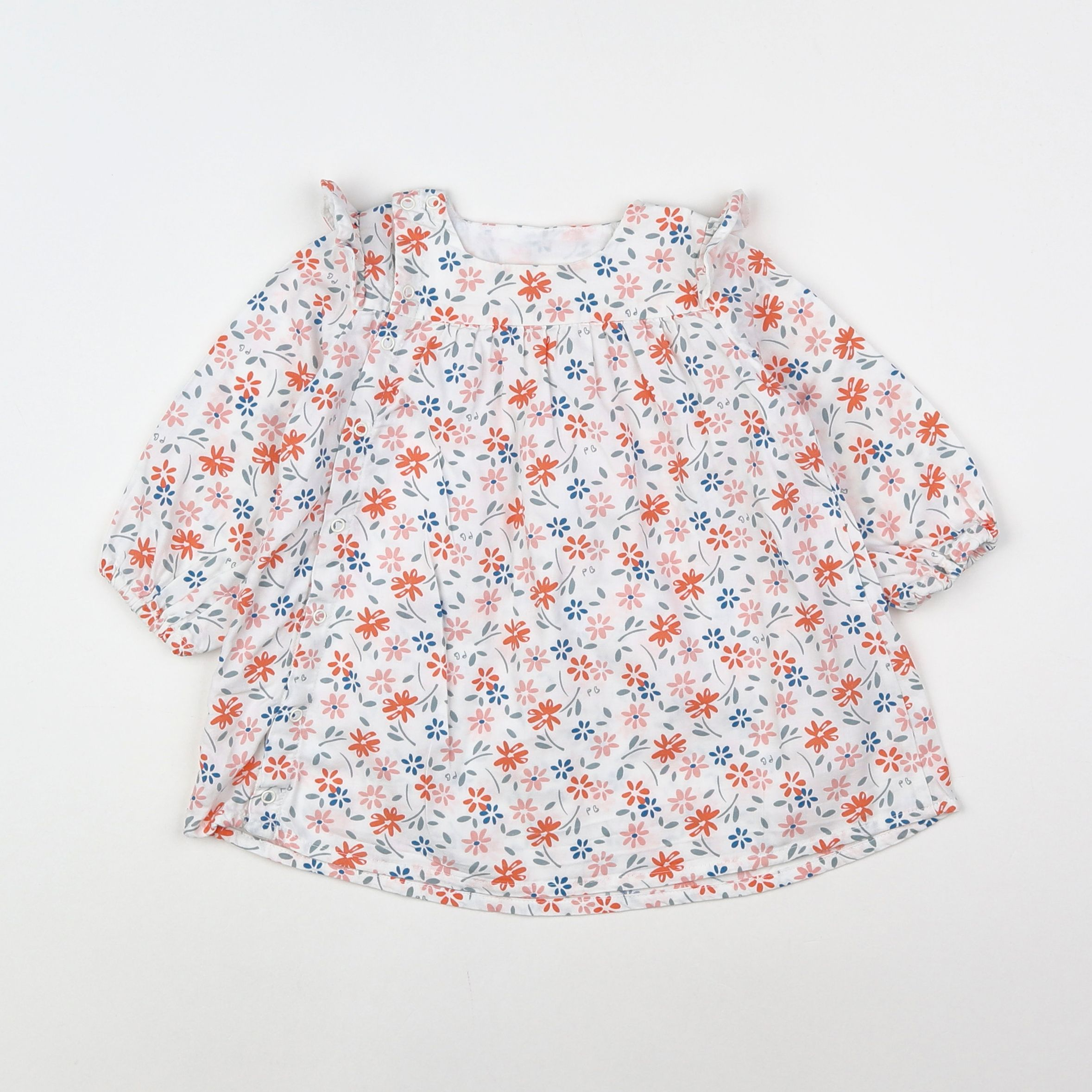 Petit Bateau - robe multicolore - 12 mois