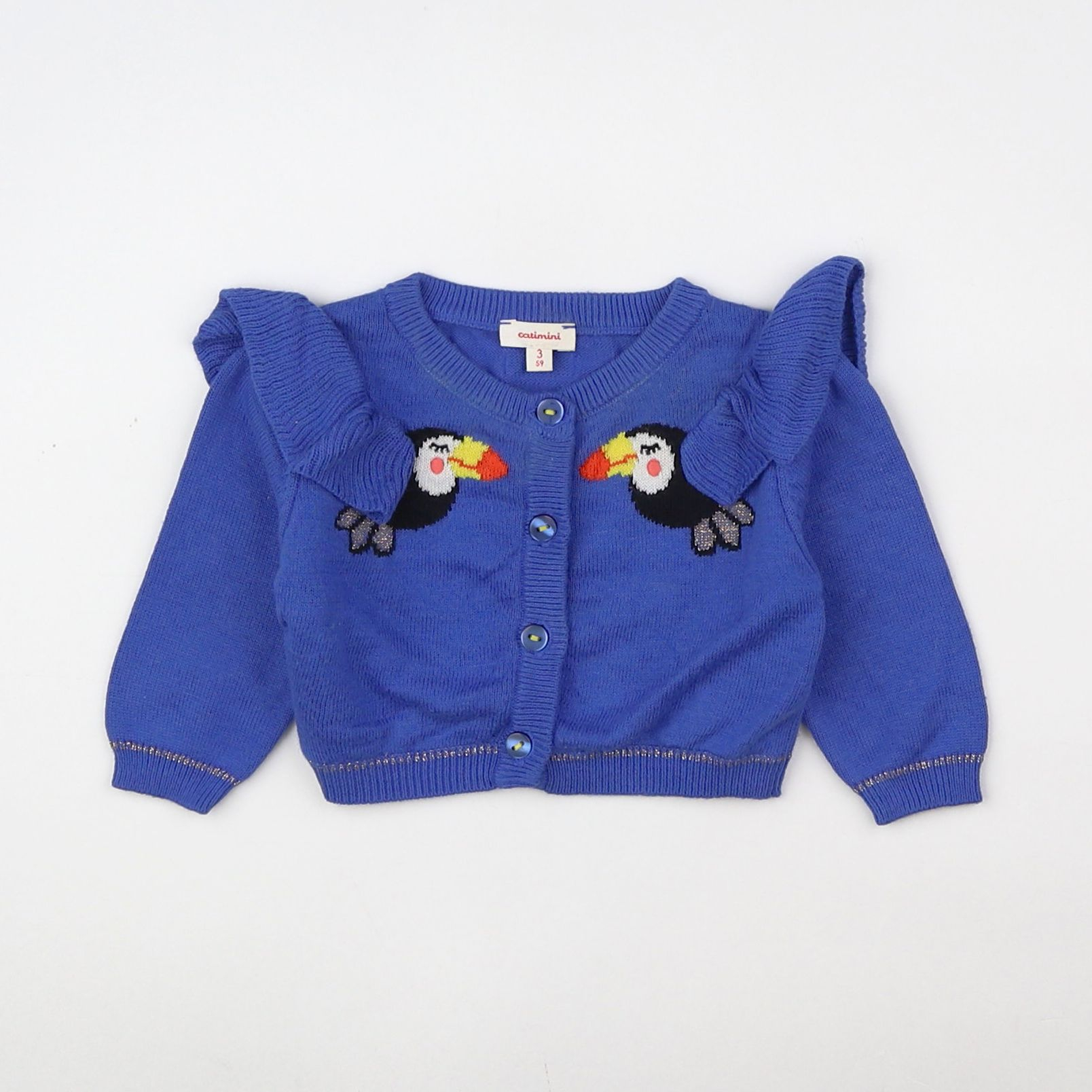 Catimini - gilet bleu - 3 mois