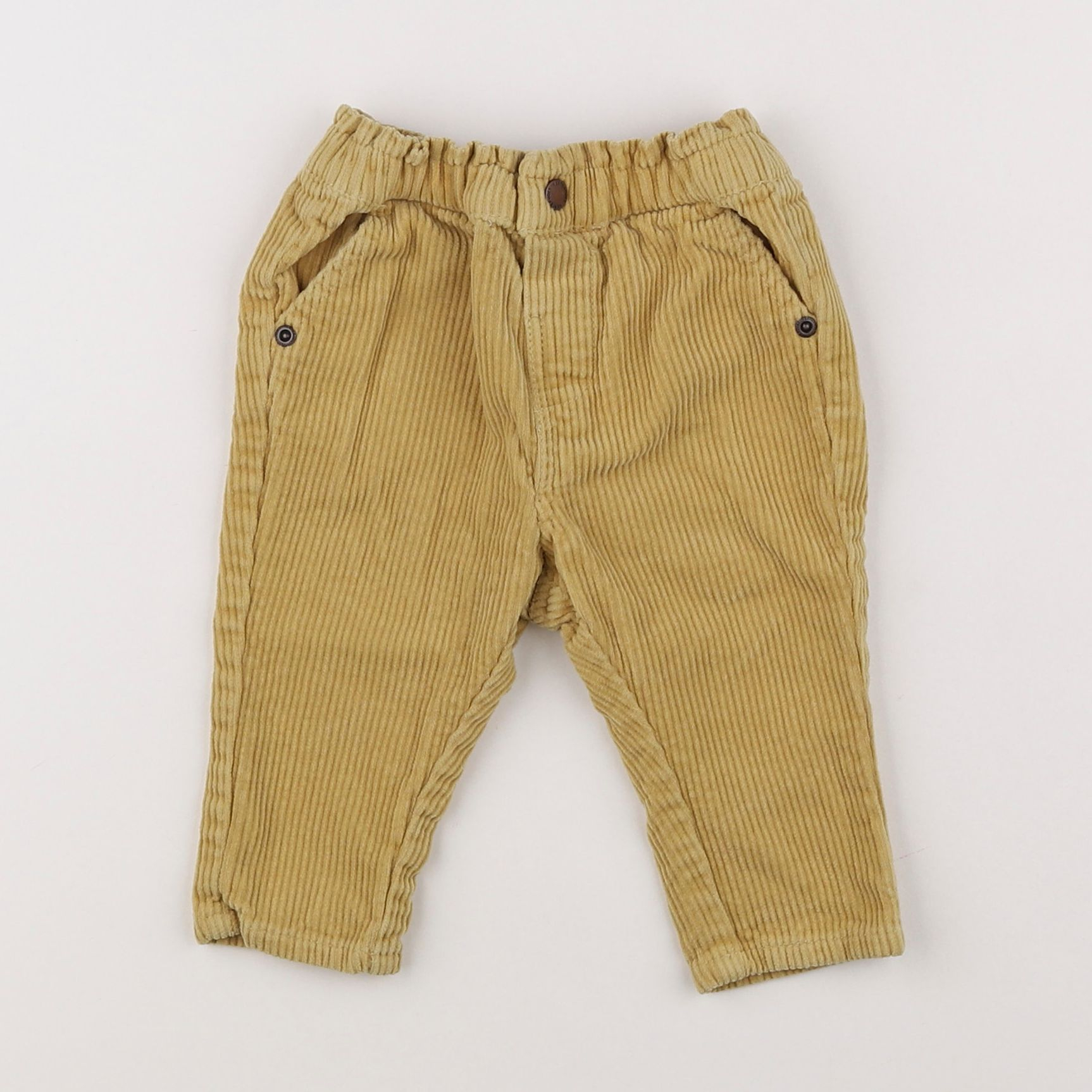 Vertbaudet - pantalon jaune - 6 mois