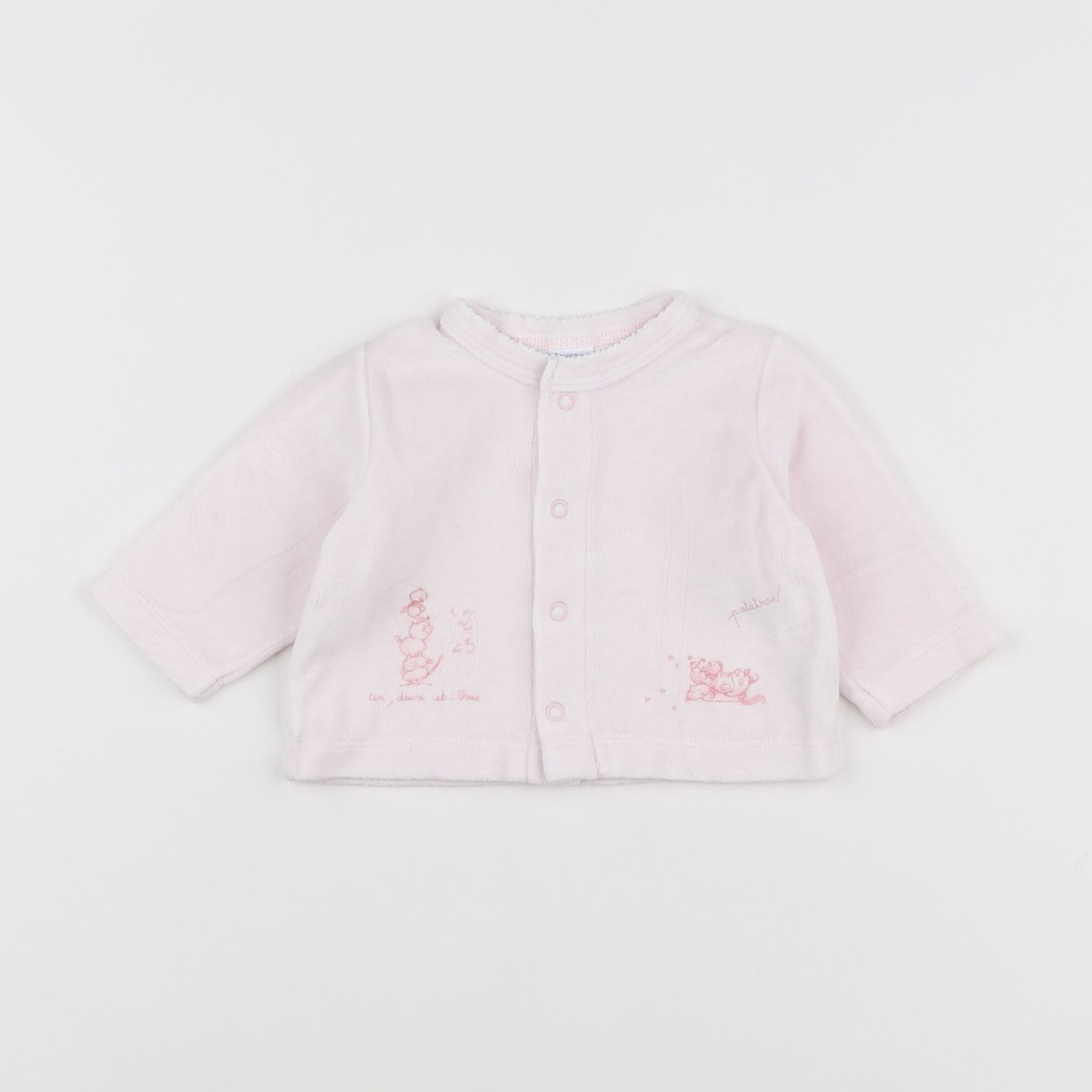 Petit Bateau - gilet rose - 3 mois