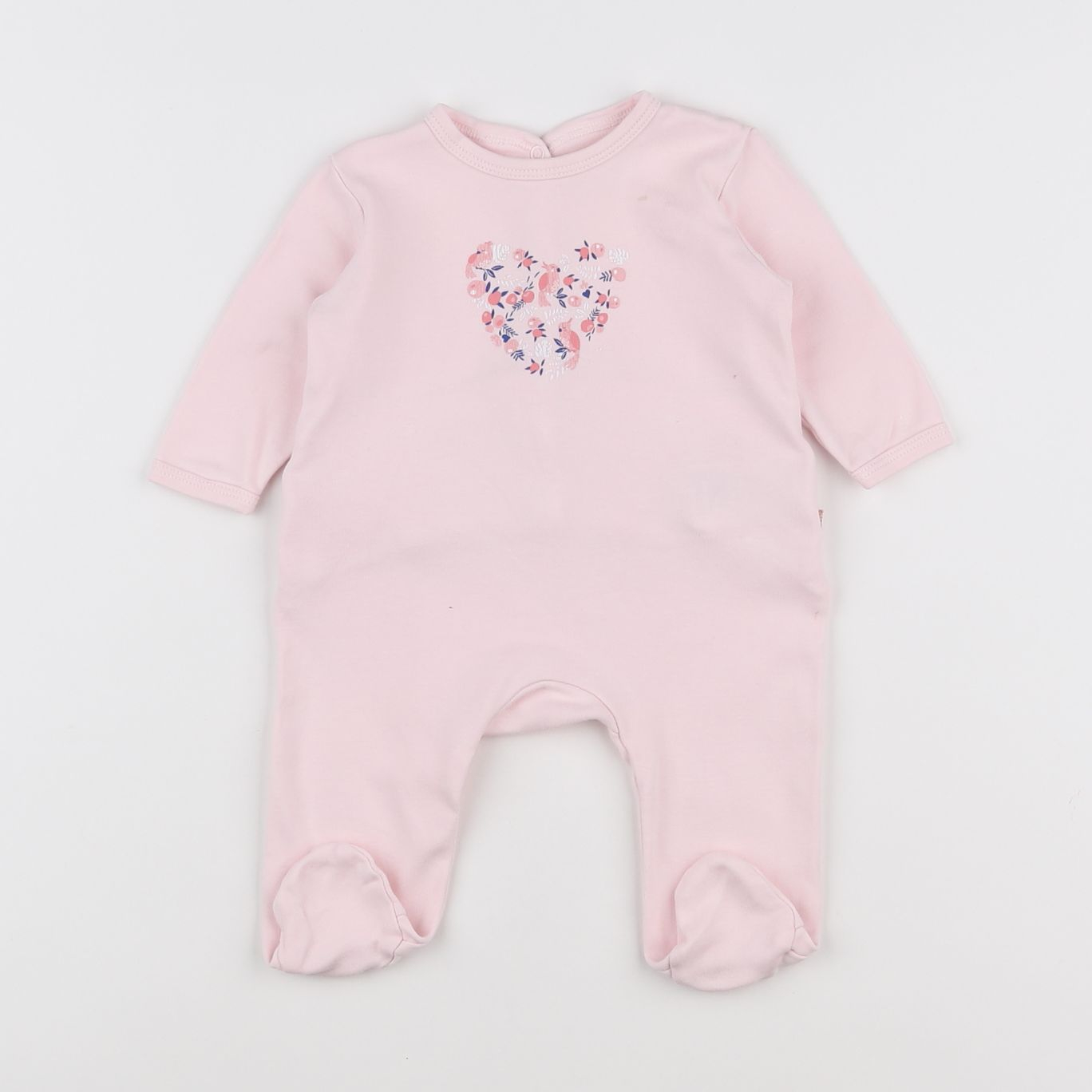 Carrément Beau - pyjama coton rose - 3 mois