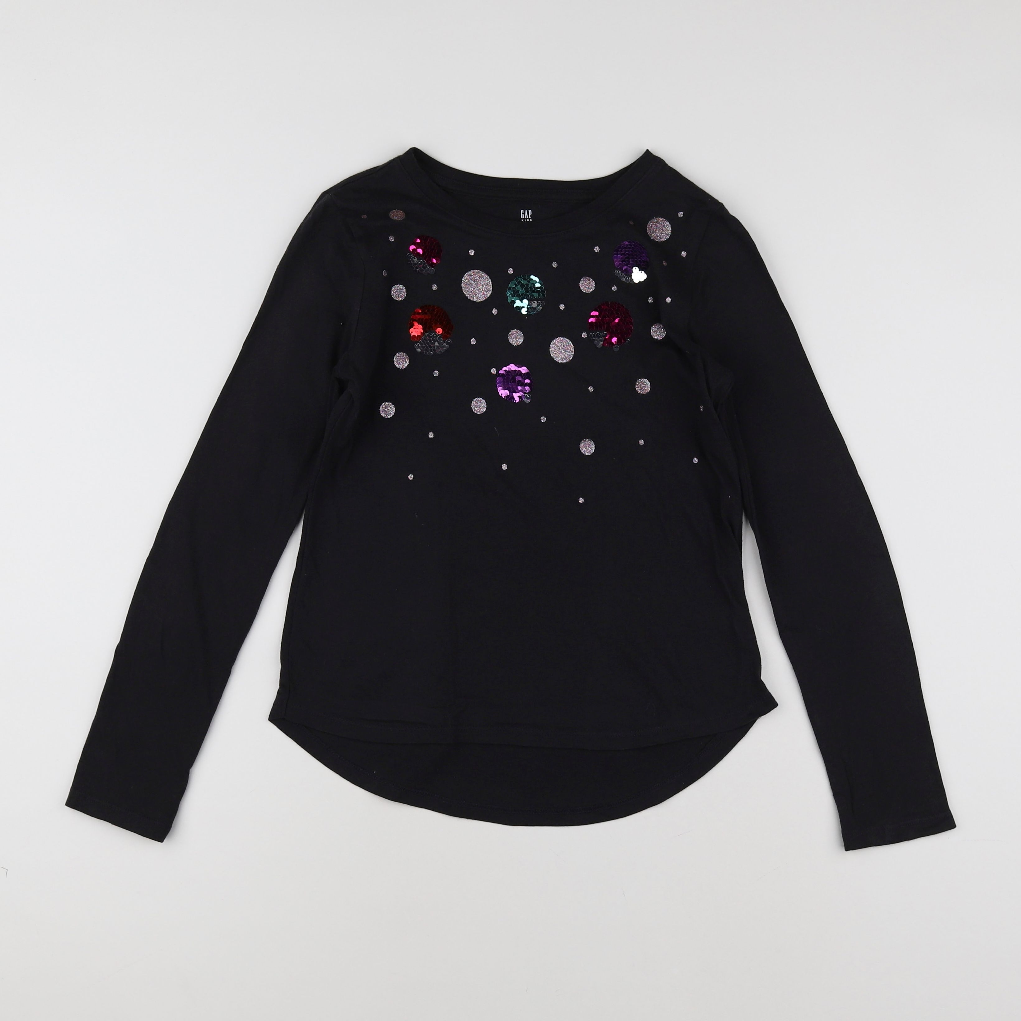 GAP - tee-shirt noir, violet - 10/12 ans