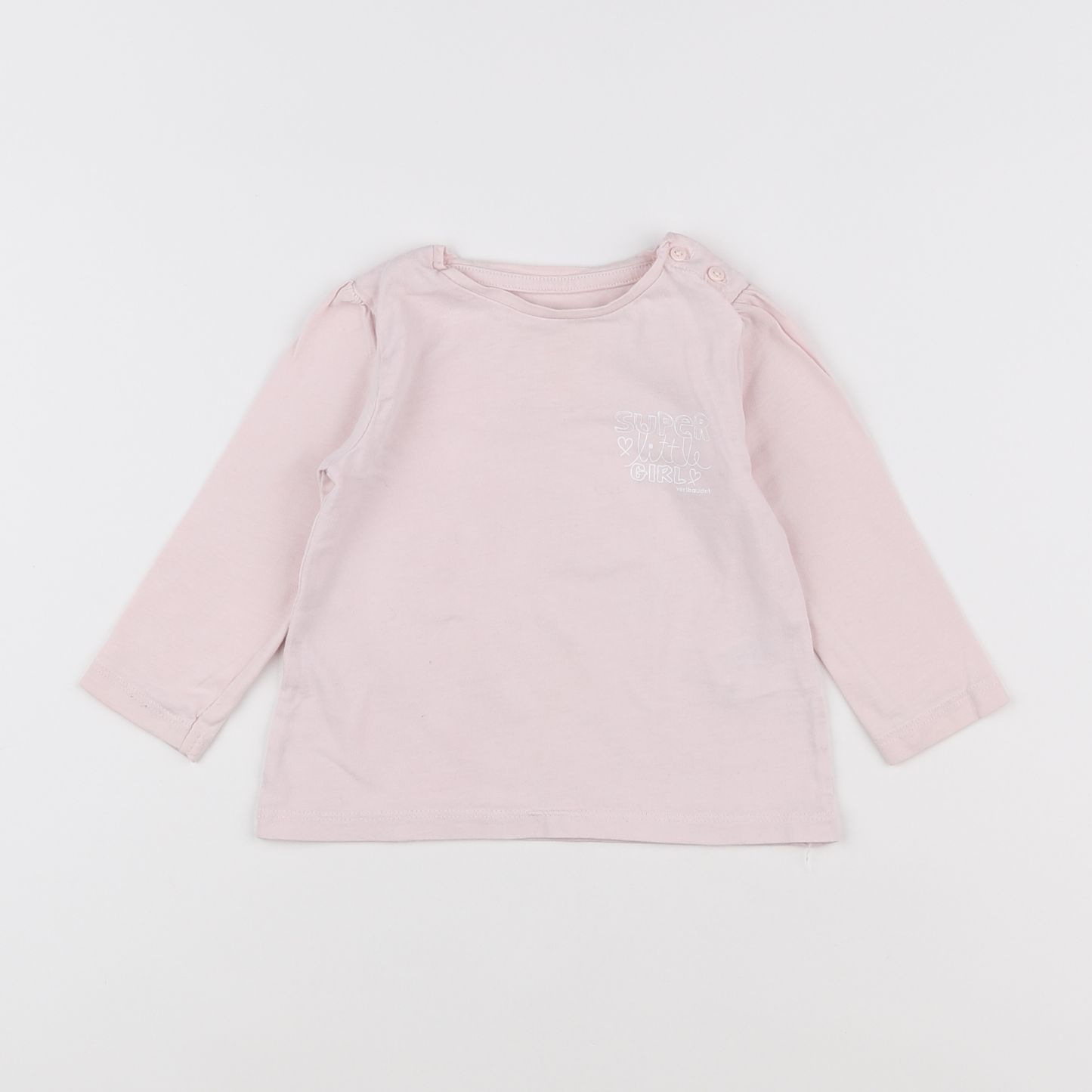 Vertbaudet - tee-shirt rose - 12 mois