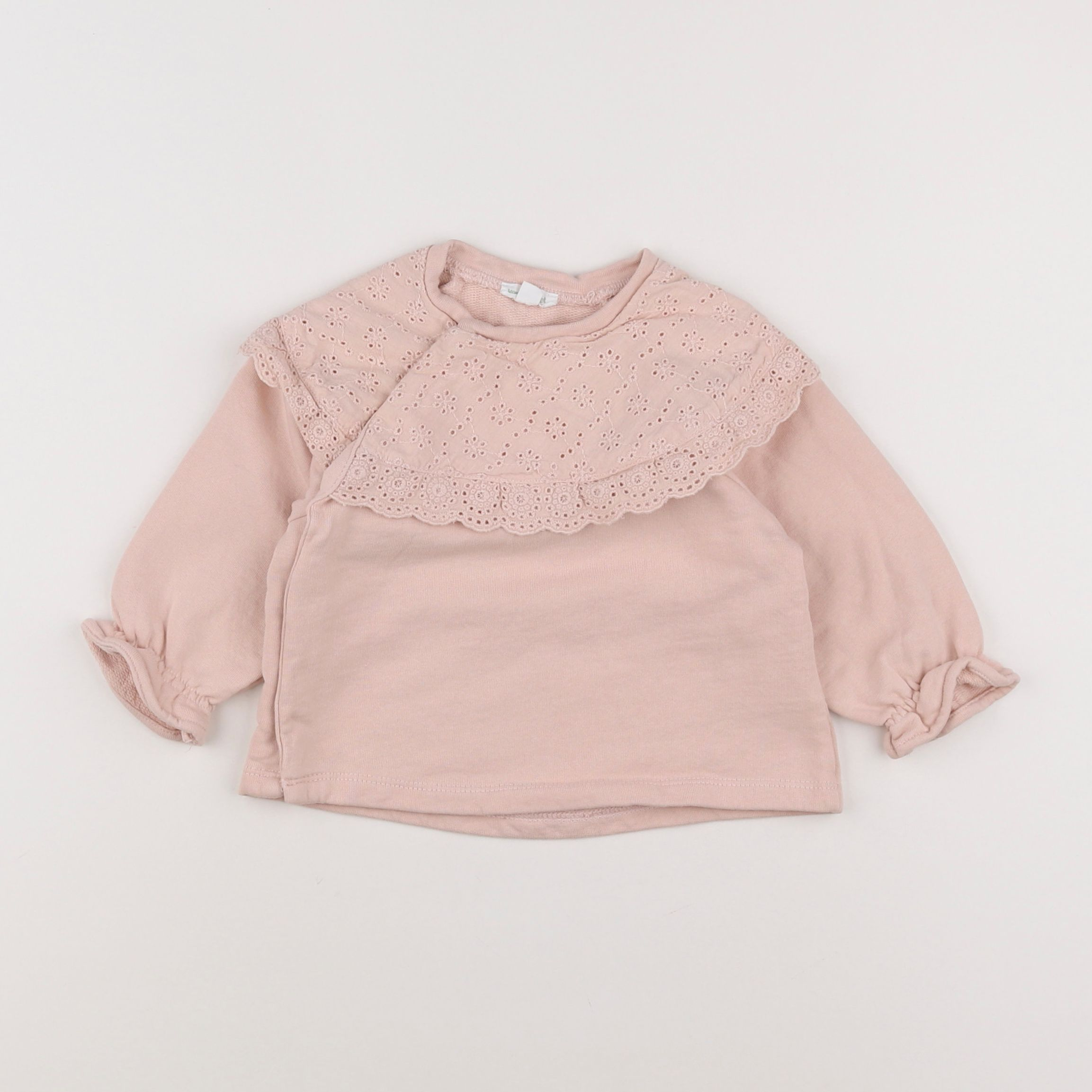 Vertbaudet - sweat rose - 12 mois