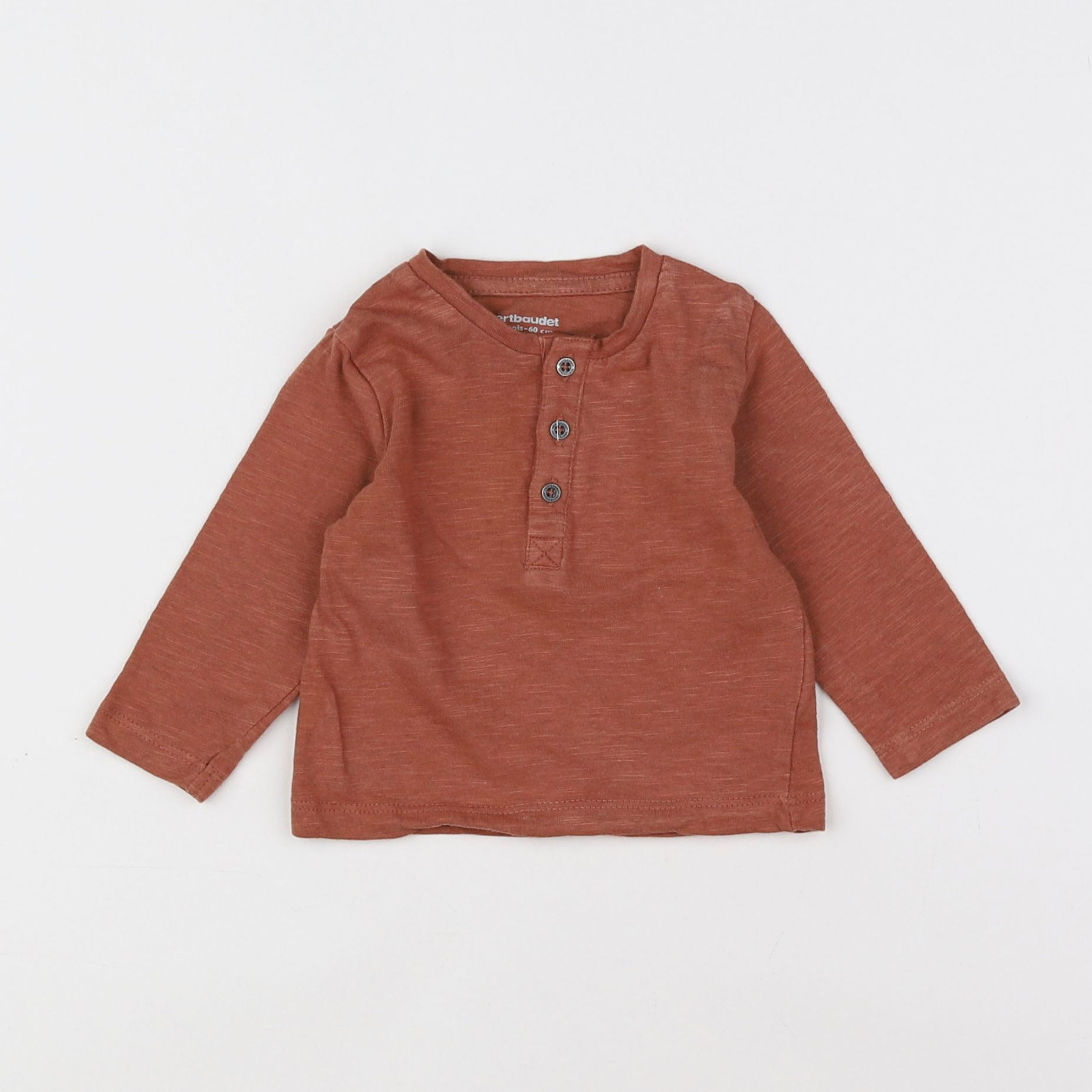 Vertbaudet - tee-shirt marron - 3 mois