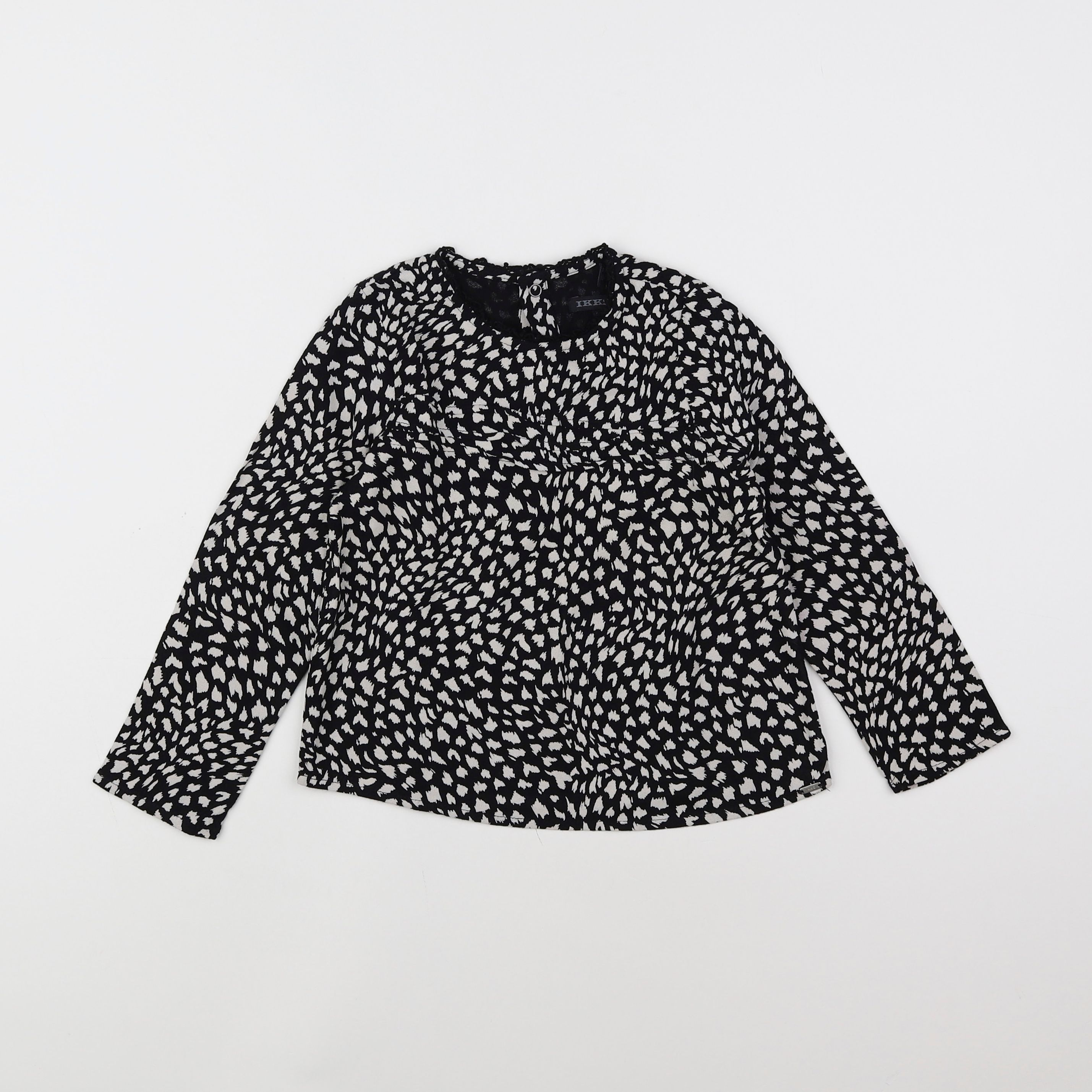 IKKS - blouse noir, beige - 4 ans