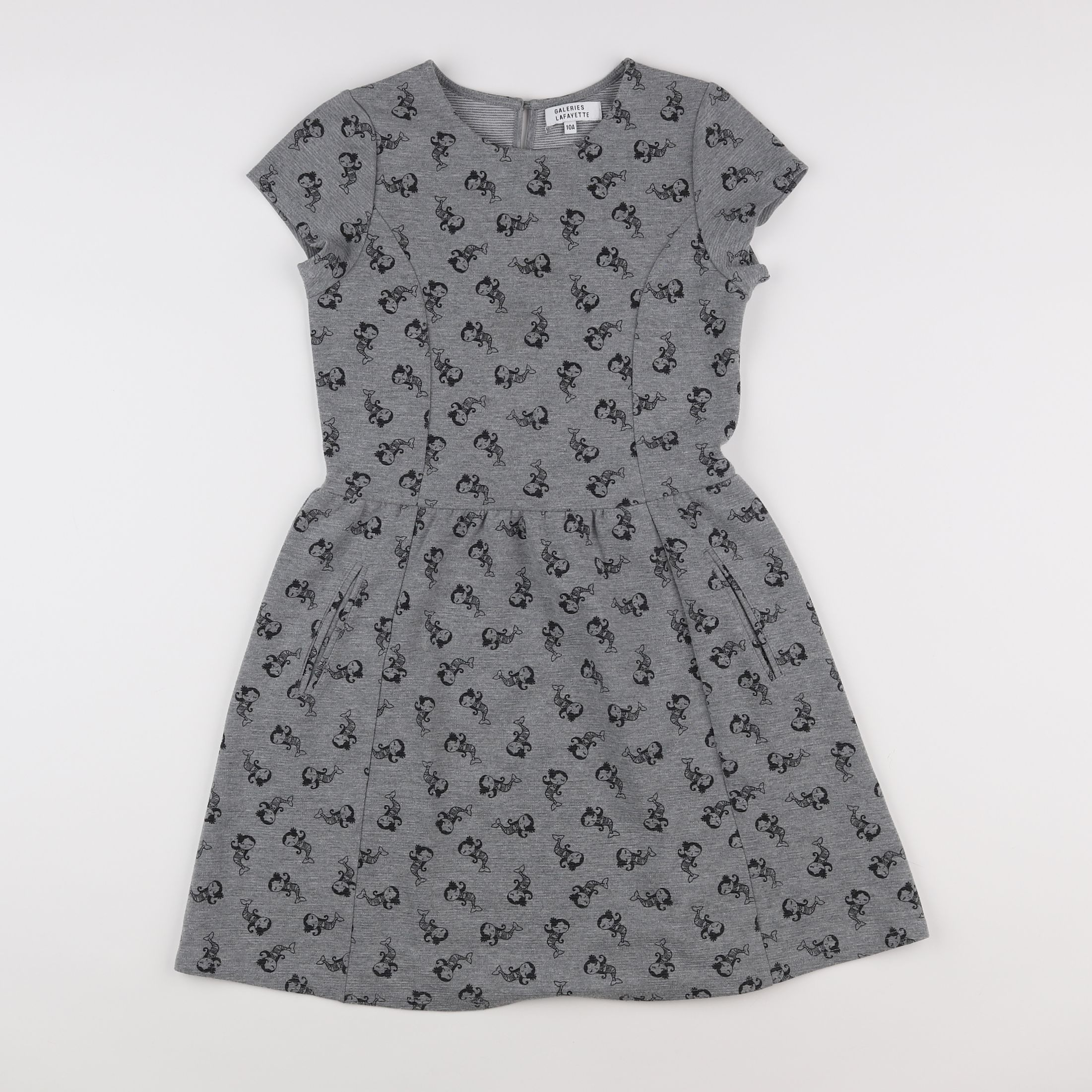 Galeries Lafayette - robe gris - 10 ans