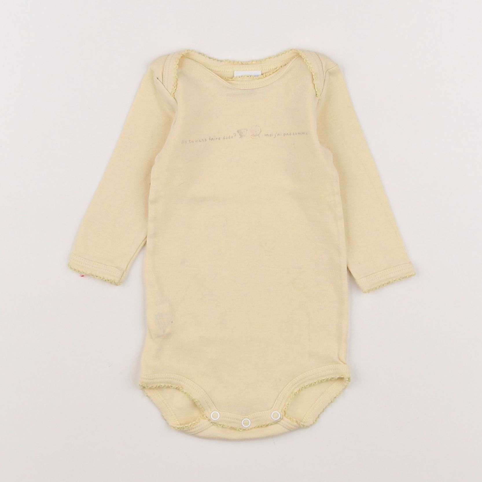 Petit Bateau - body jaune - 3 mois