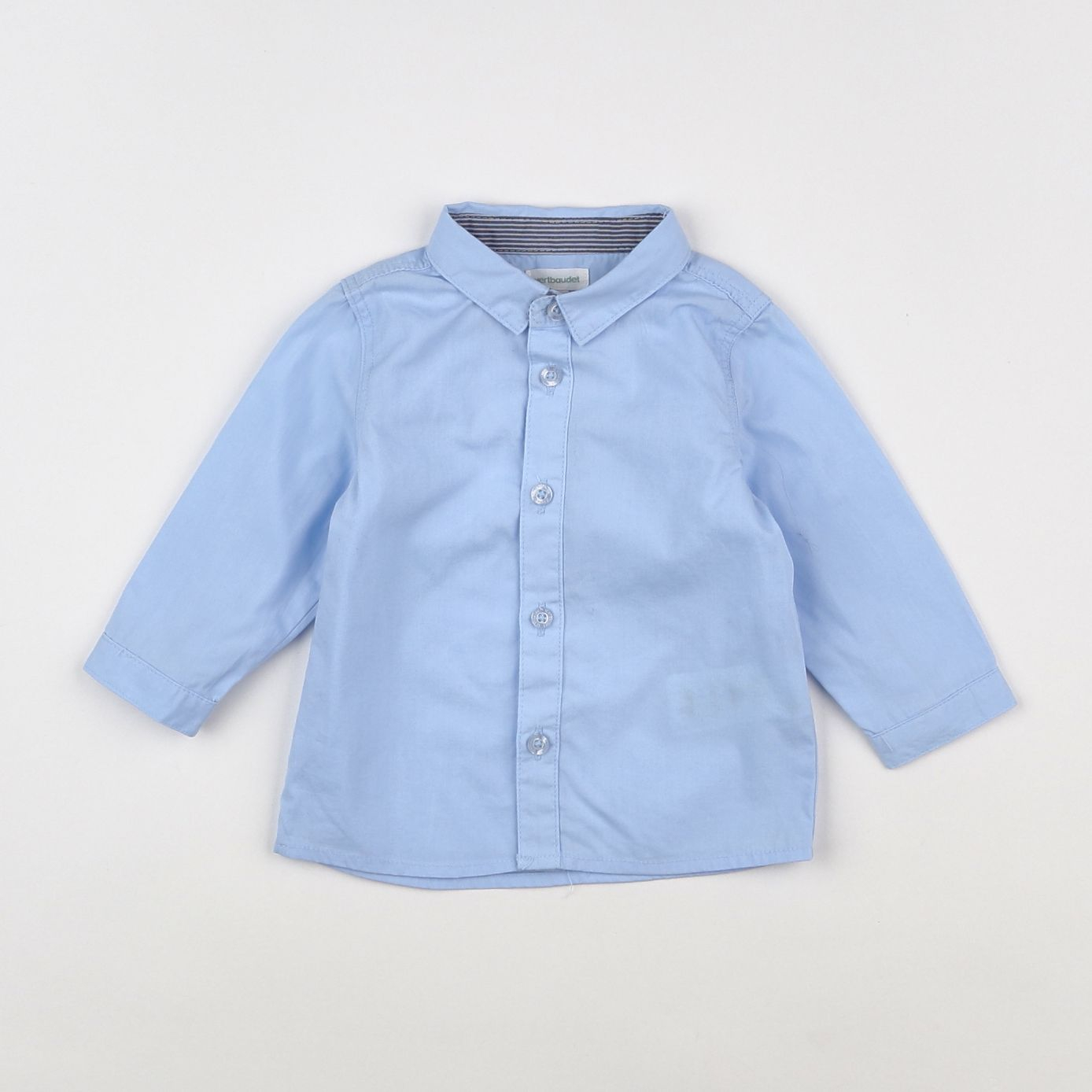 Vertbaudet - chemise bleu - 6 mois