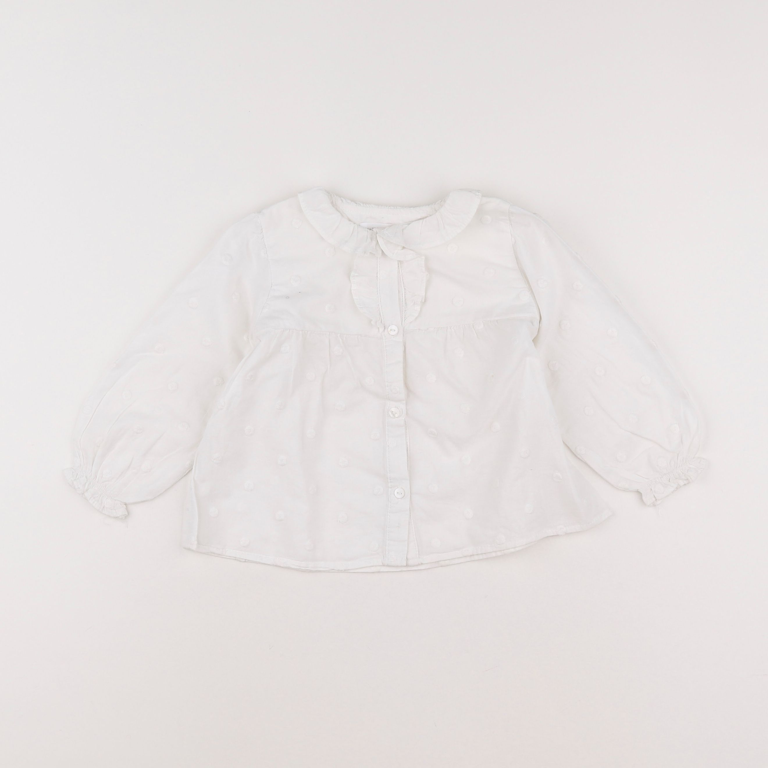 Zara - blouse blanc - 12/18 mois