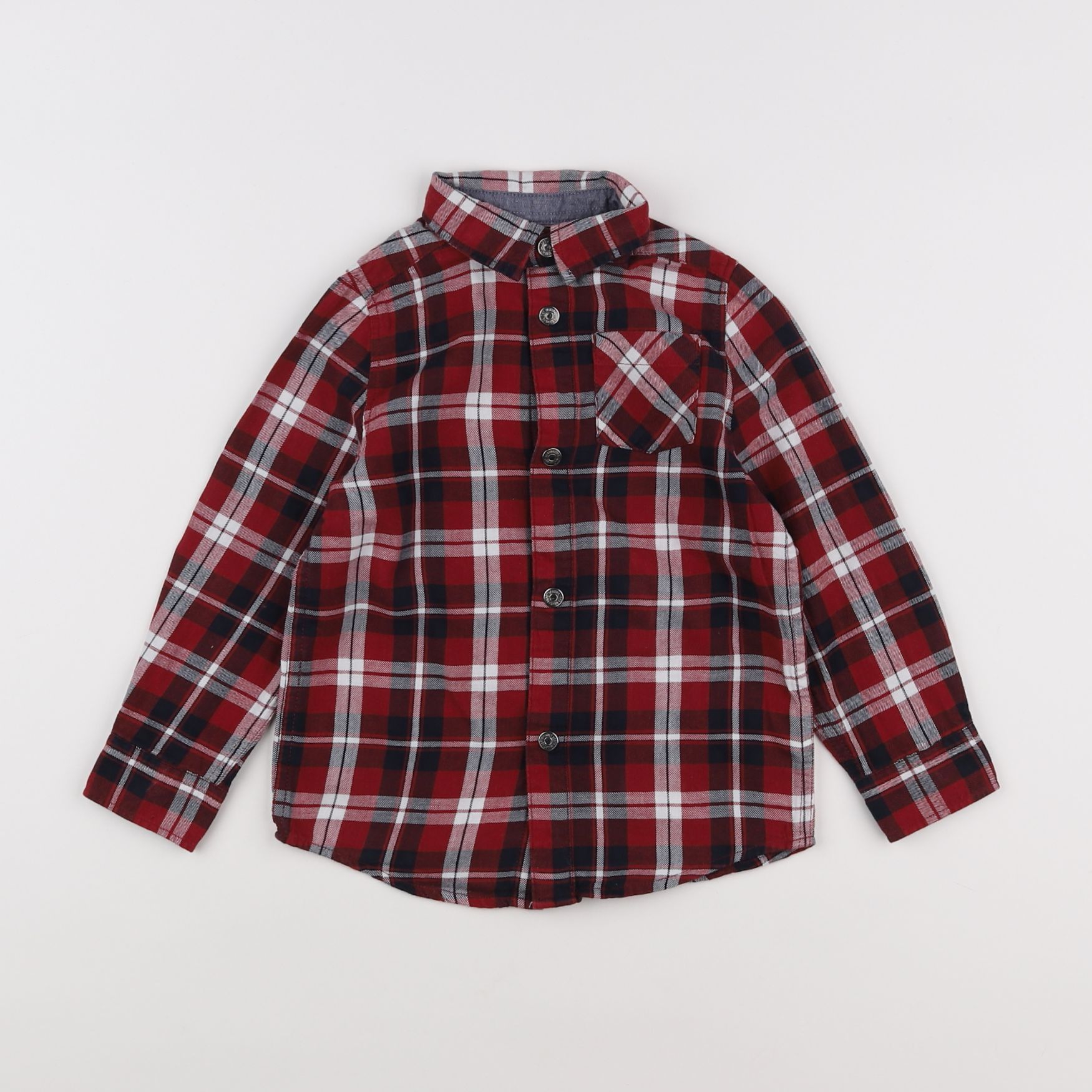 Vertbaudet - chemise imprimé au dos rouge - 4 ans