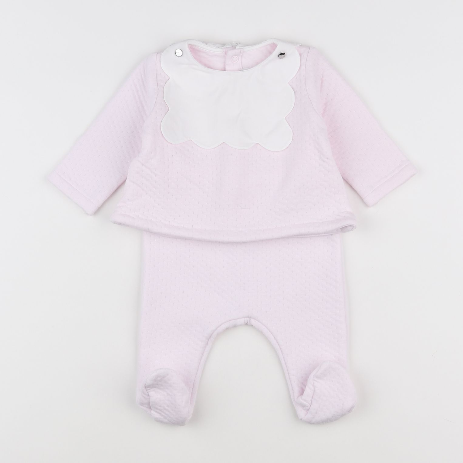 Jacadi - ensemble rose, blanc - 6 mois