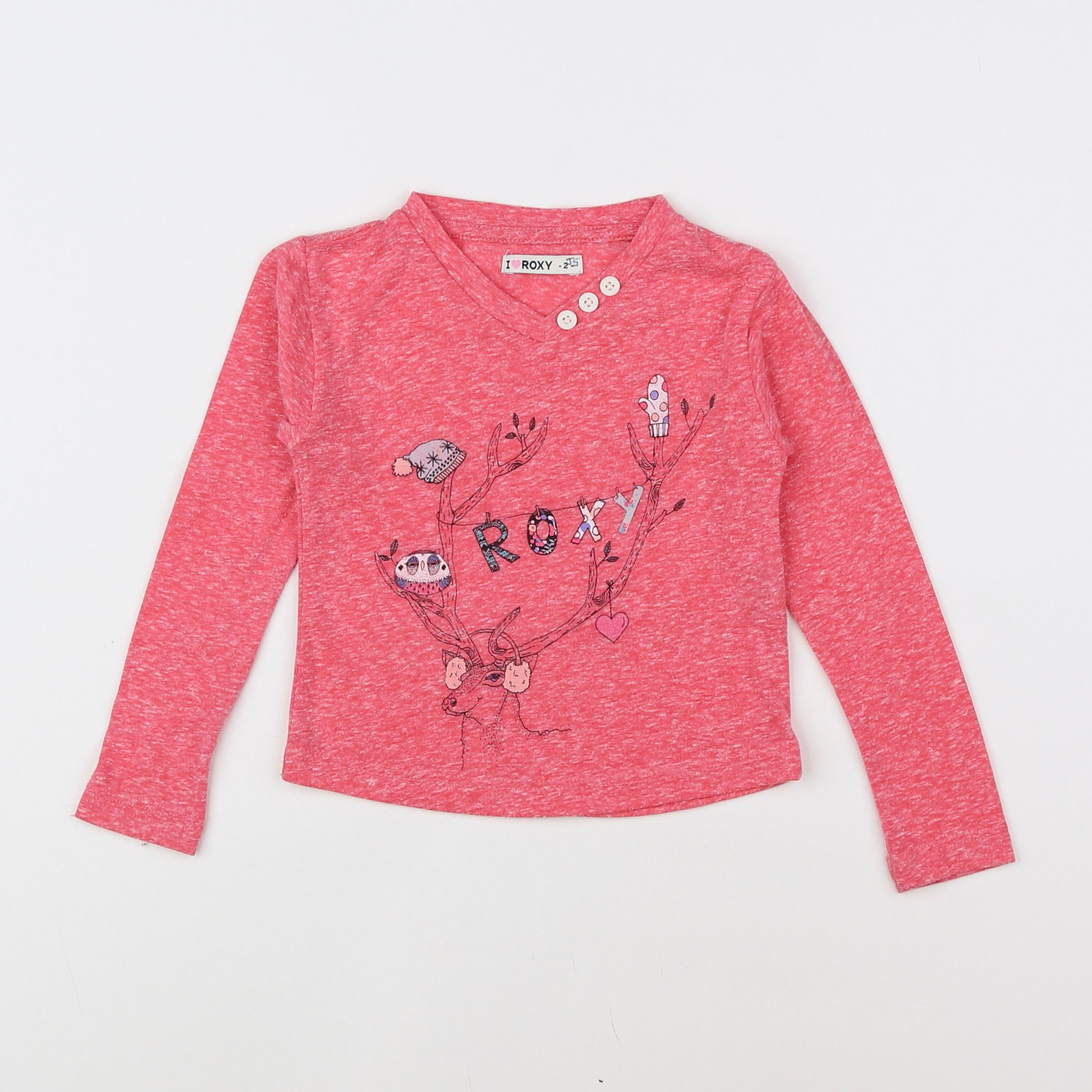 Roxy - tee-shirt rose - 2 ans