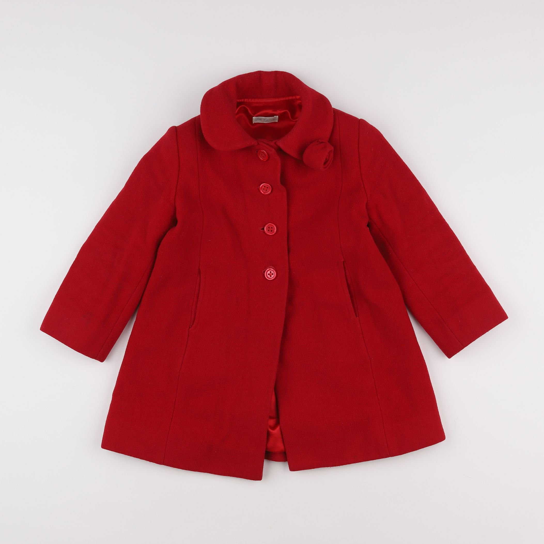 Pili Carrera - manteau rouge - 4 ans