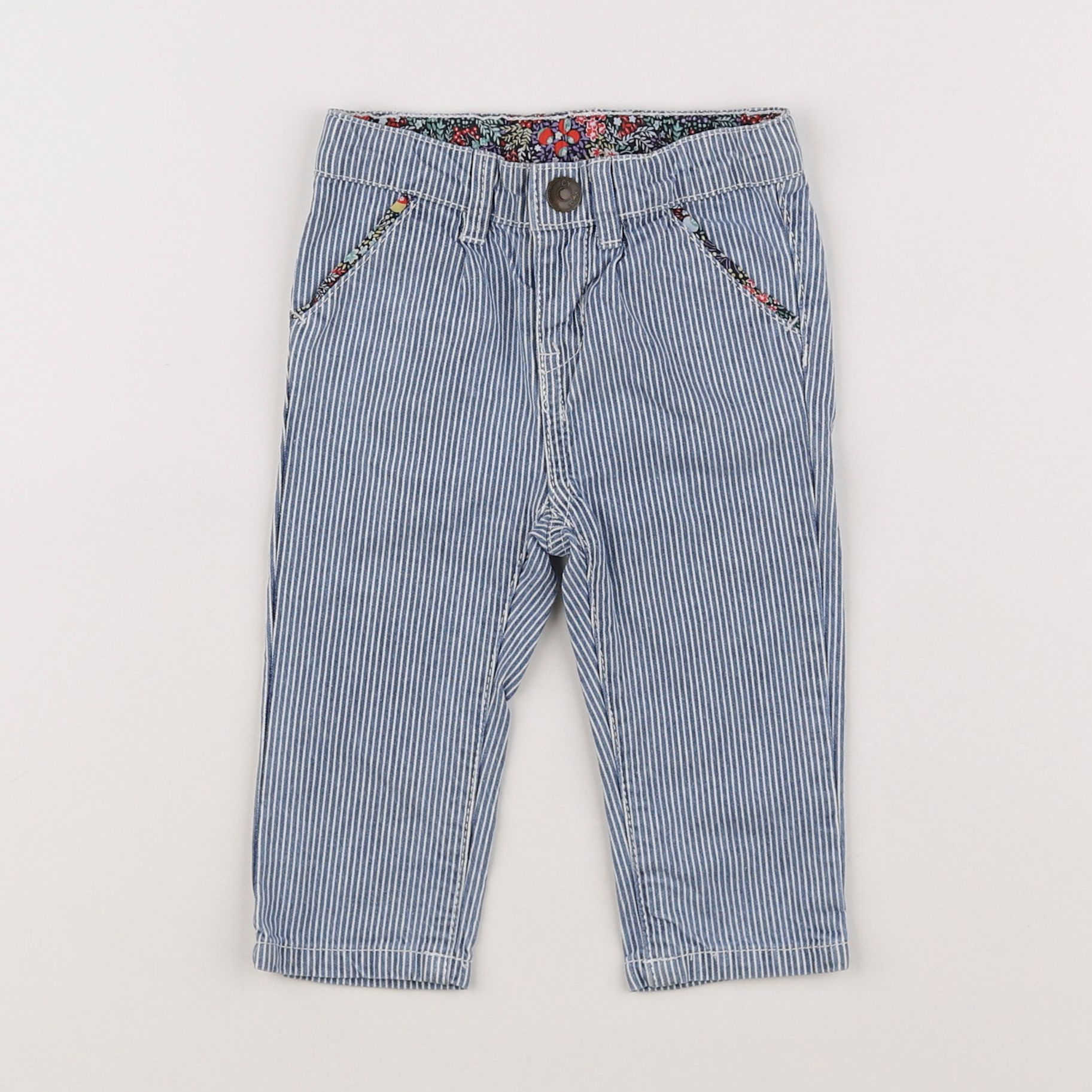 Cyrillus - pantalon bleu - 6 mois