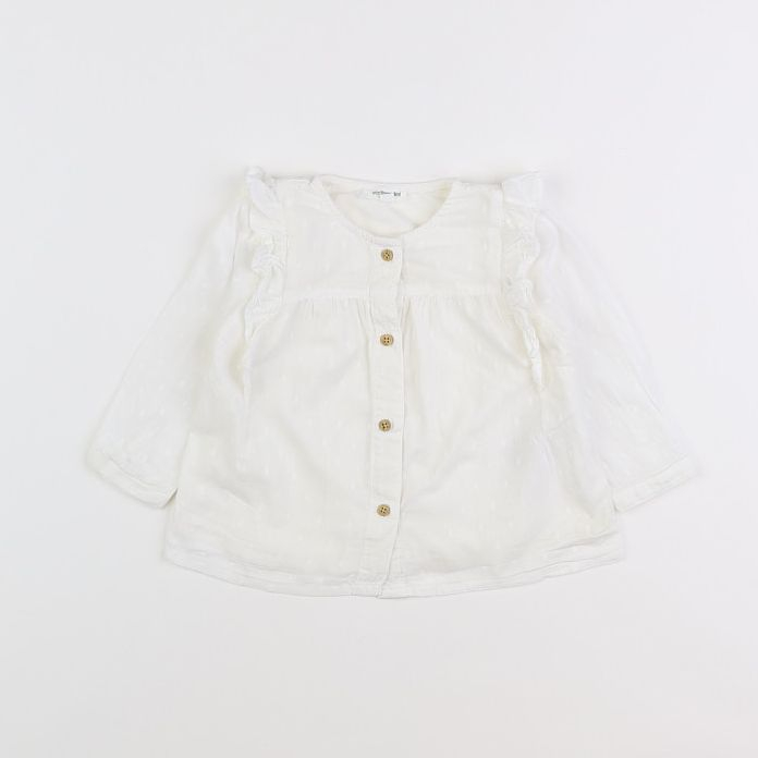 Vertbaudet - blouse blanc - 9 mois