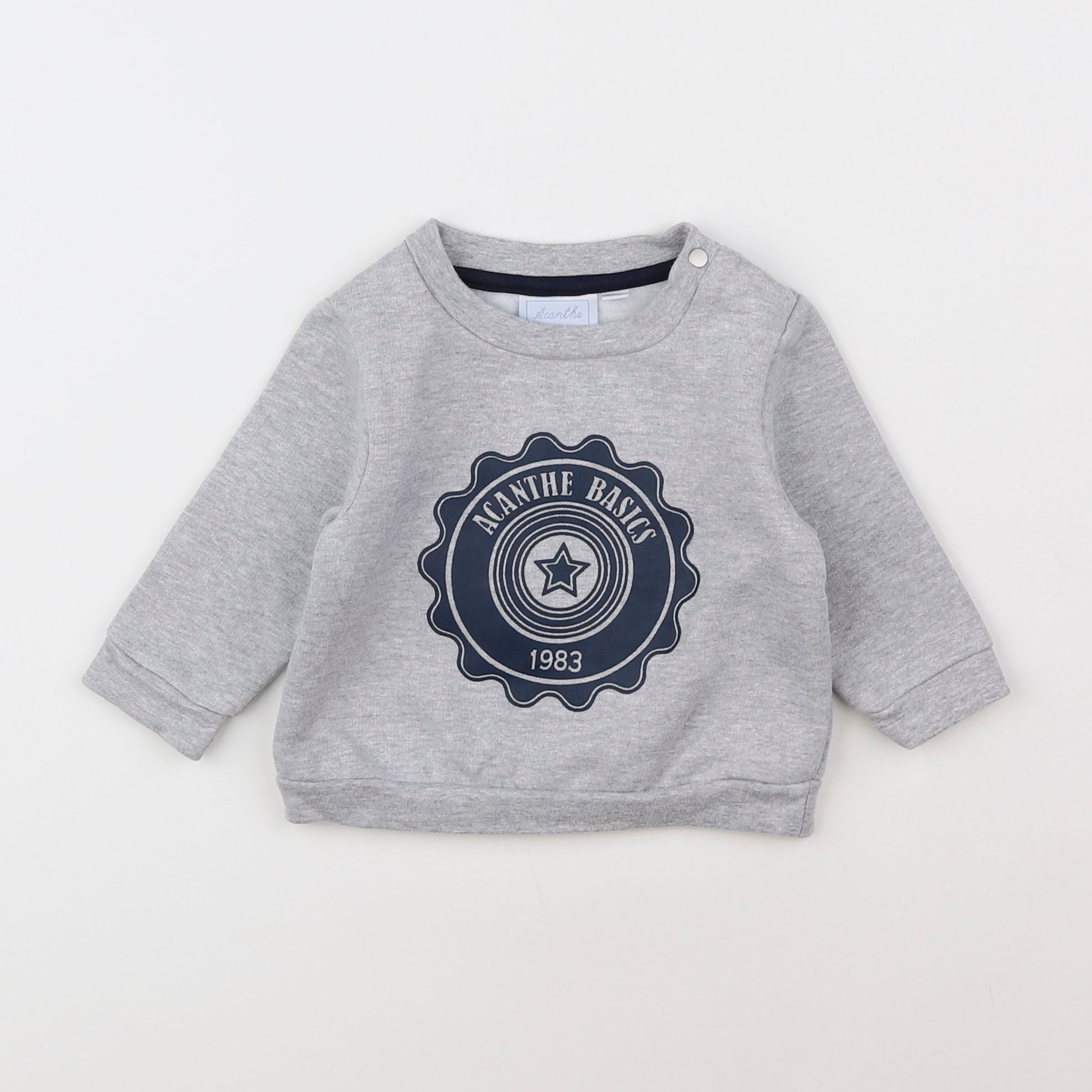 Acanthe - sweat gris - 12 mois