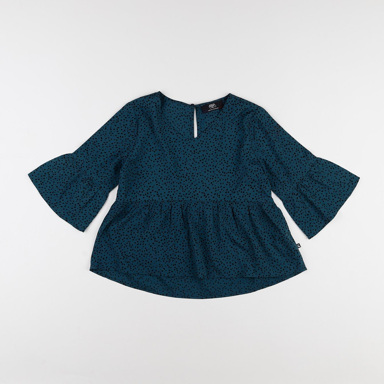 Le temps des cerises  - blouse vert, noir - 8 ans