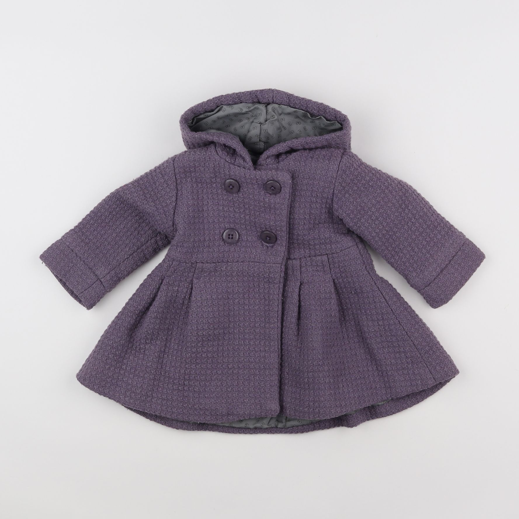 Vertbaudet - manteau violet - 12 mois