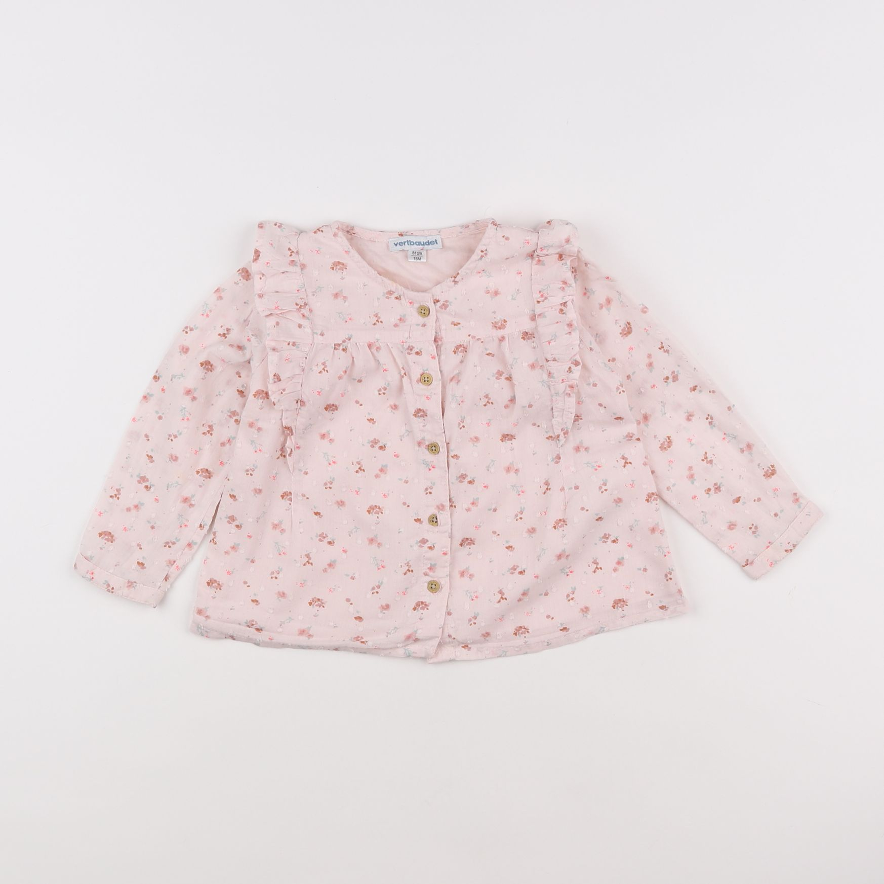 Vertbaudet - blouse rose - 18 mois