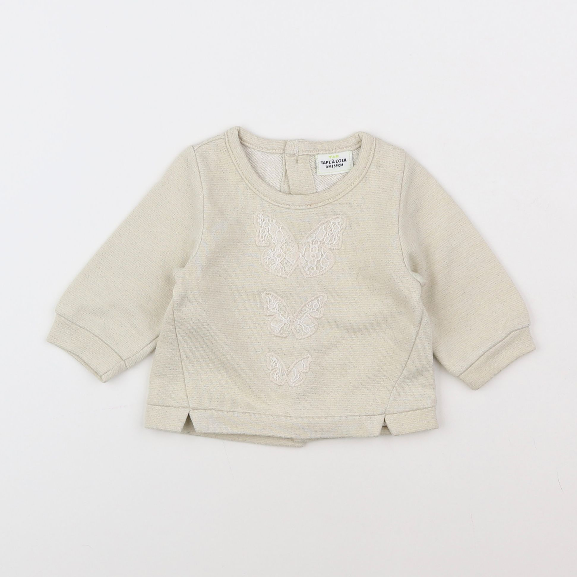 Tape à l'oeil - sweat beige - 3 mois