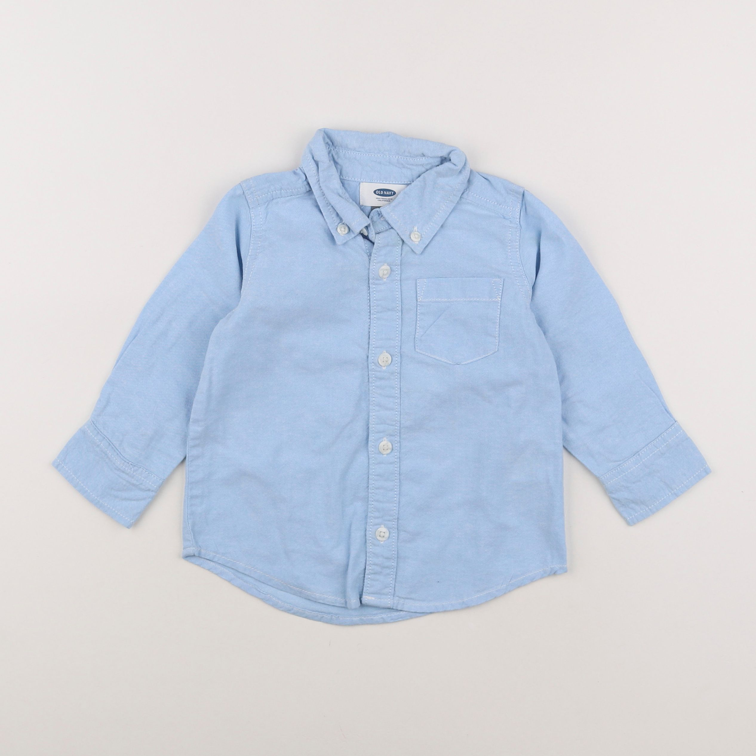 Old Navy - chemise bleu - 18 mois à 2 ans