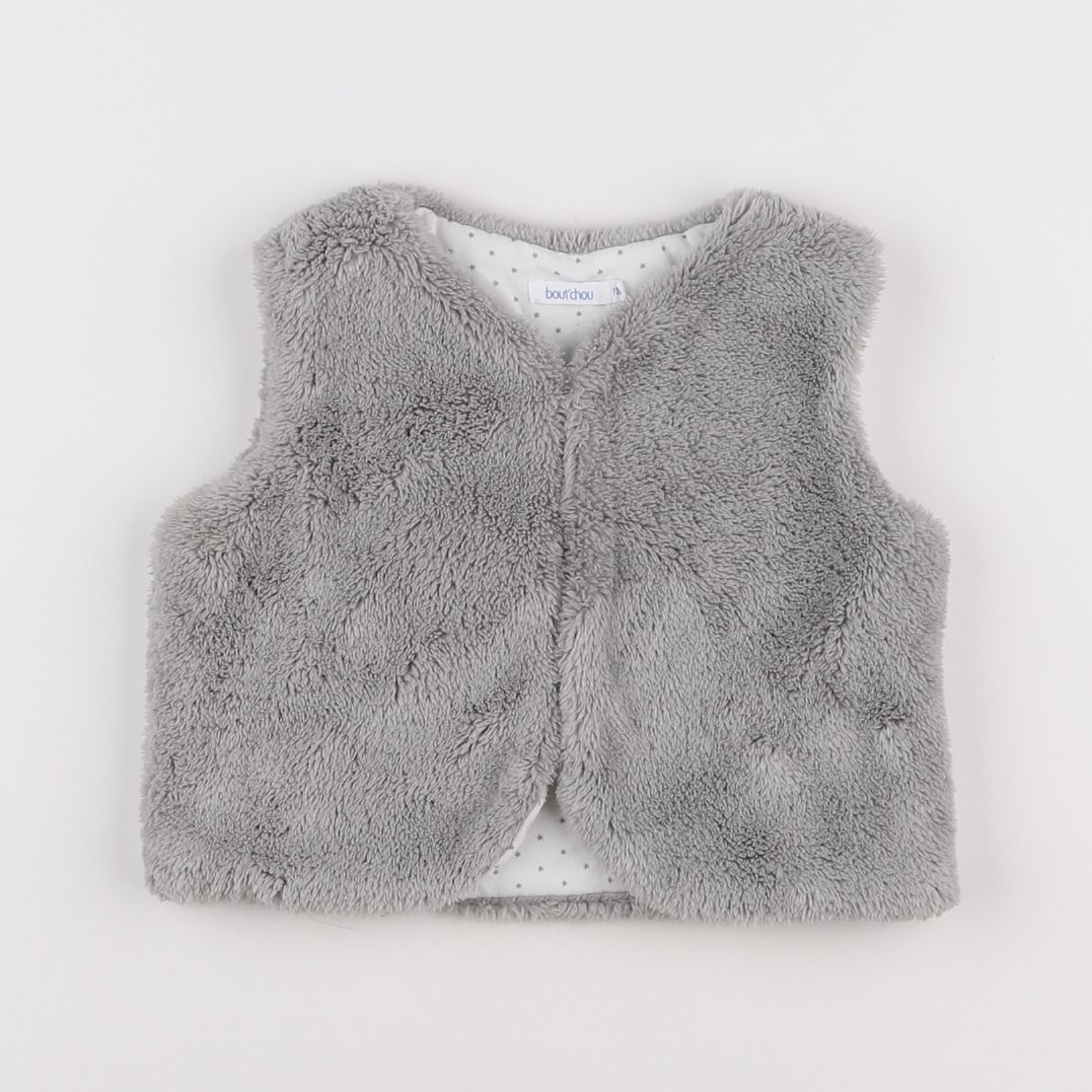 Boutchou - gilet gris - 12 mois