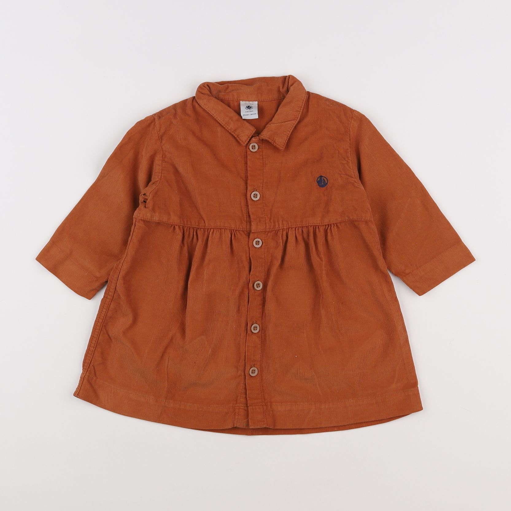 Petit Bateau - robe marron - 12 mois