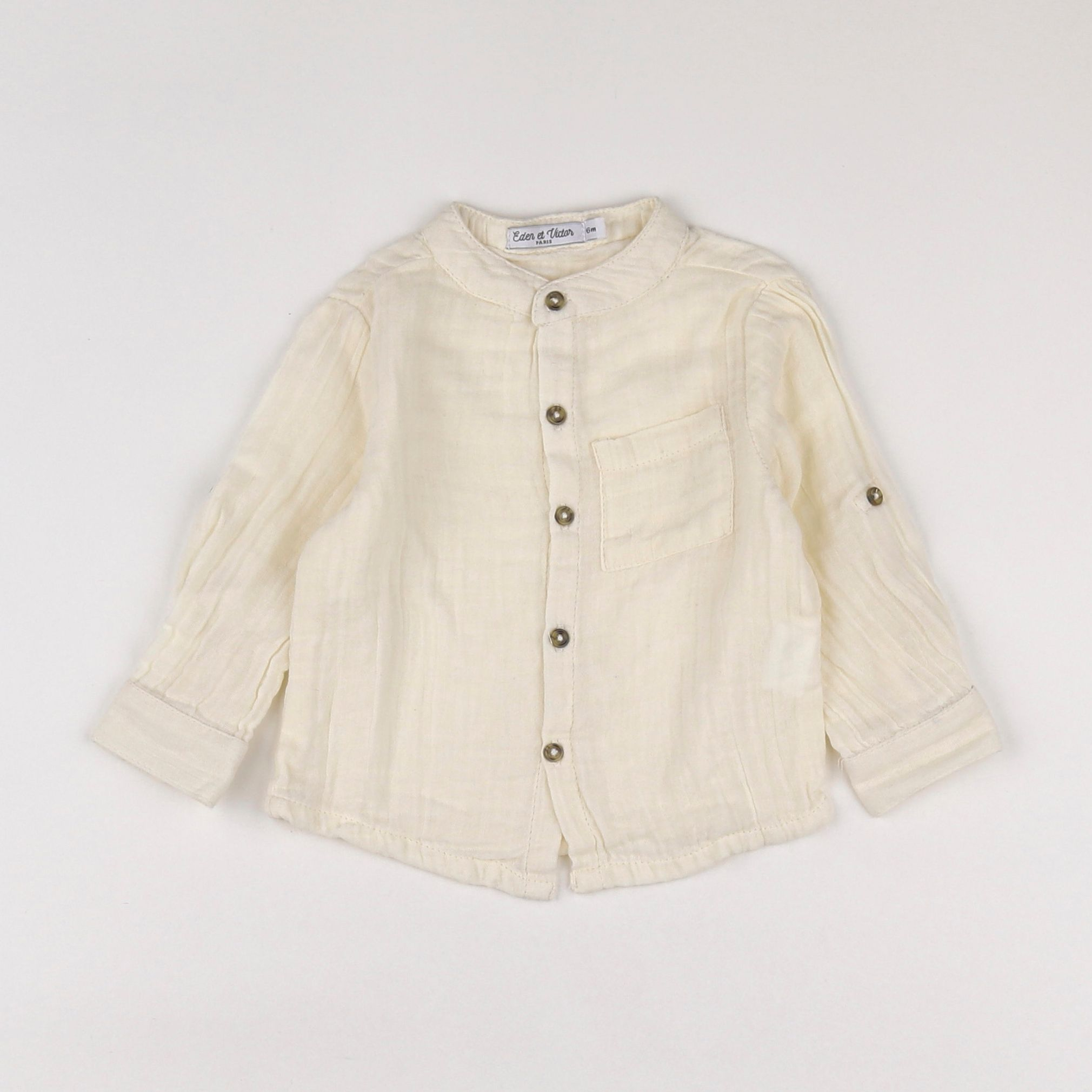 Eden & Victor - chemise beige - 6 mois