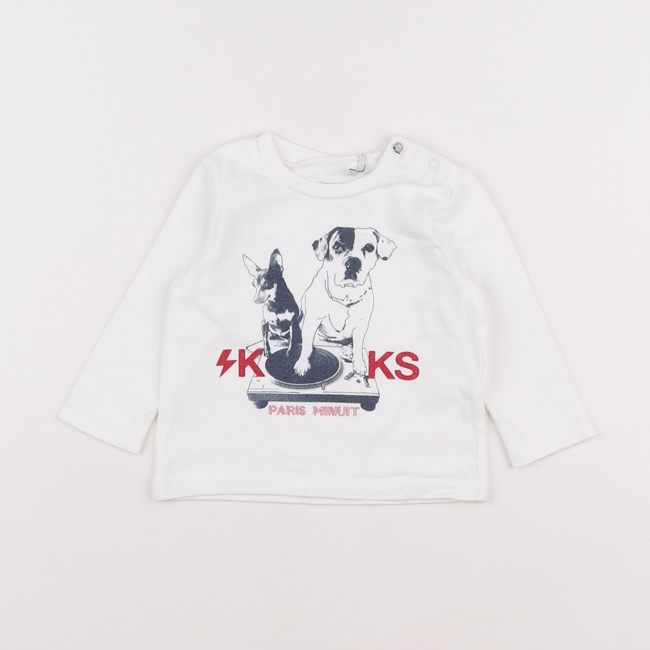 IKKS - tee-shirt blanc - 6 mois